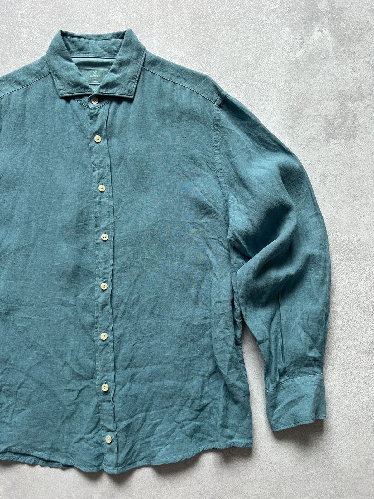 Hackett × Vintage Shirt Long Sleeve Hackett London linen size Large Size US L / EU 52-54 / 3 - 2 Thumbnail