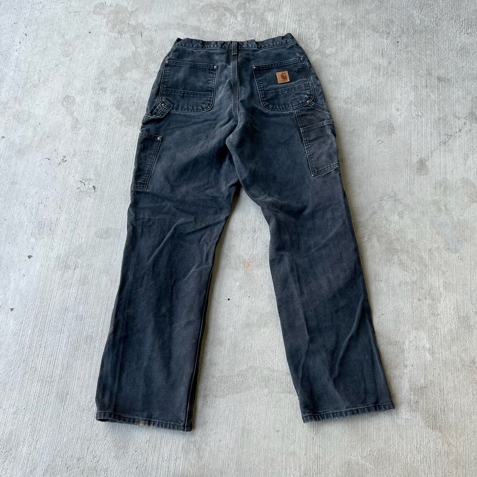 Carhartt × Vintage Carhartt faded black double knee work wear carpenter pants Size US 28 / EU 44 - 6 Thumbnail