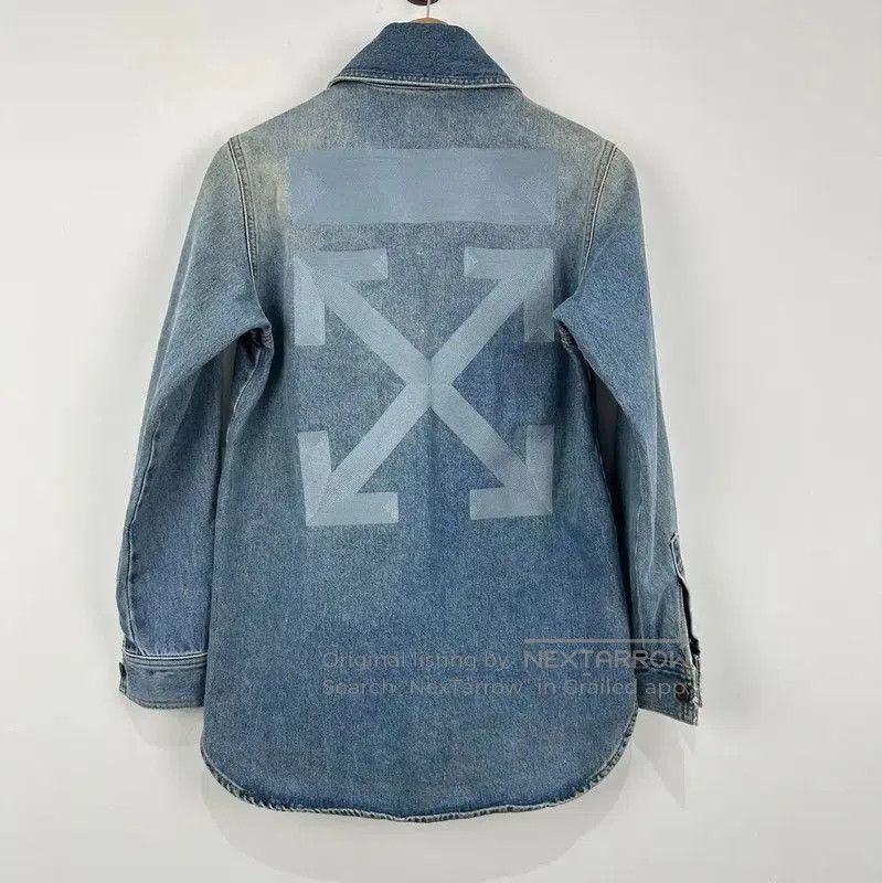 Off-White Off-White Blue Cotton Women's Jacket . Size XS / US 0-2 / IT 36-38 - 2 Thumbnail