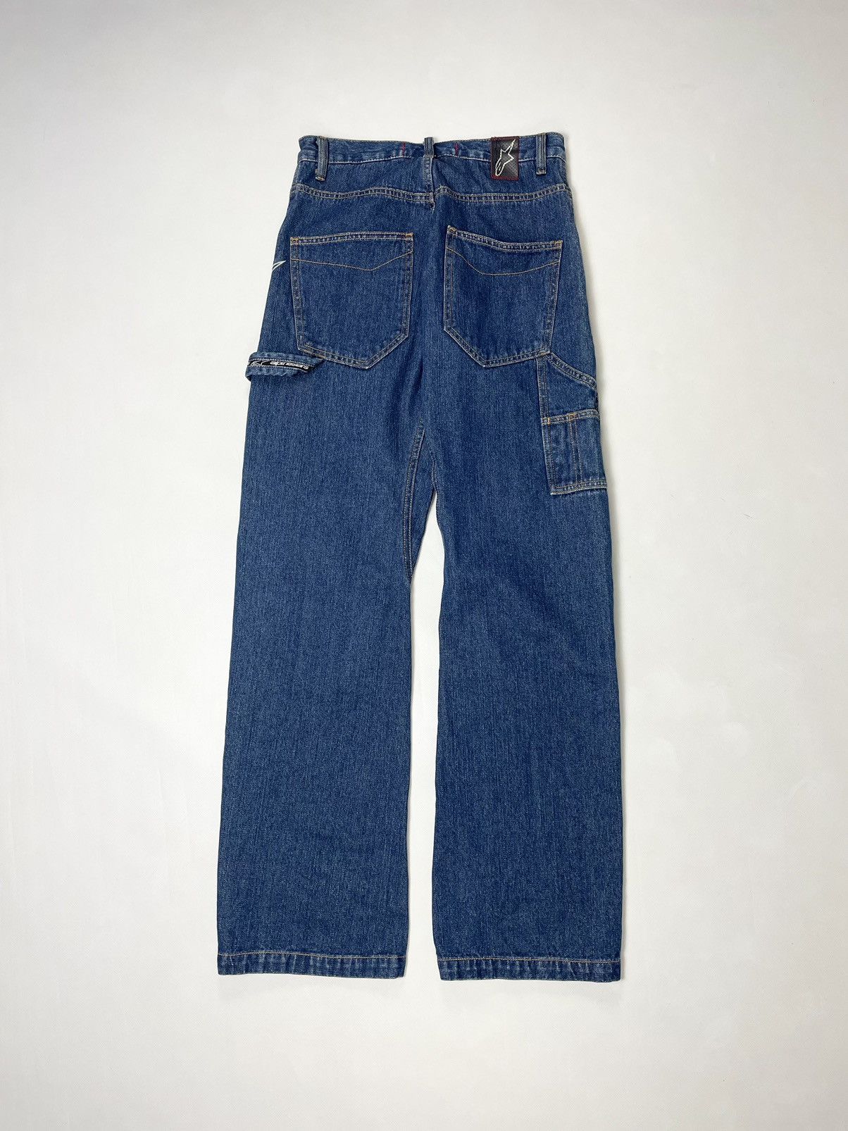 Alpinestars AlpineStars 💥 Blue Denim Y2K Racing Carpenter Work Jeans Size 28" / US 6 / IT 42 - 11 Thumbnail