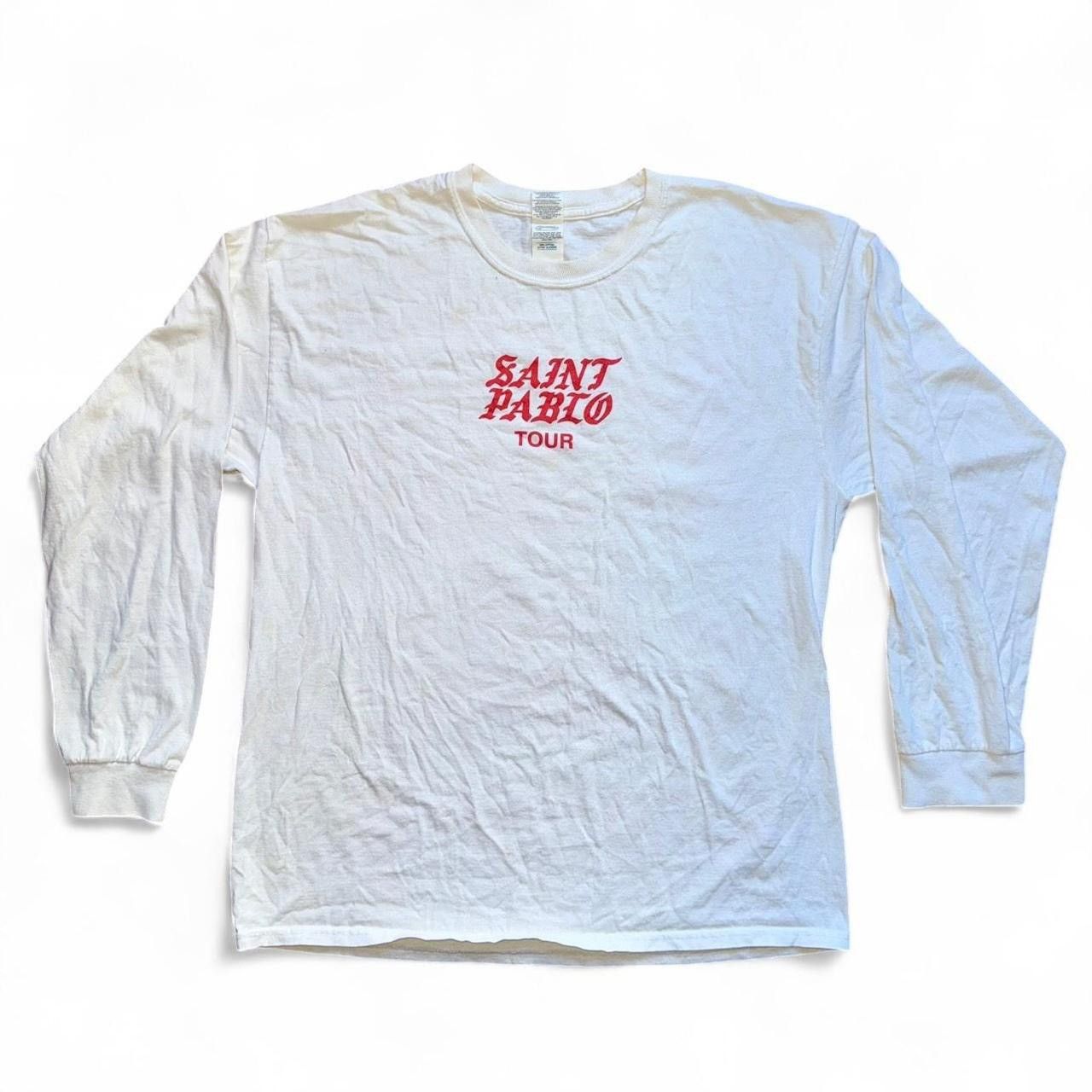 Kanye West × Yeezy Kanye White Saint Pablo Tour 2016 Long Sleeve Sz L💥 Size US L / EU 52-54 / 3 - 3 Thumbnail