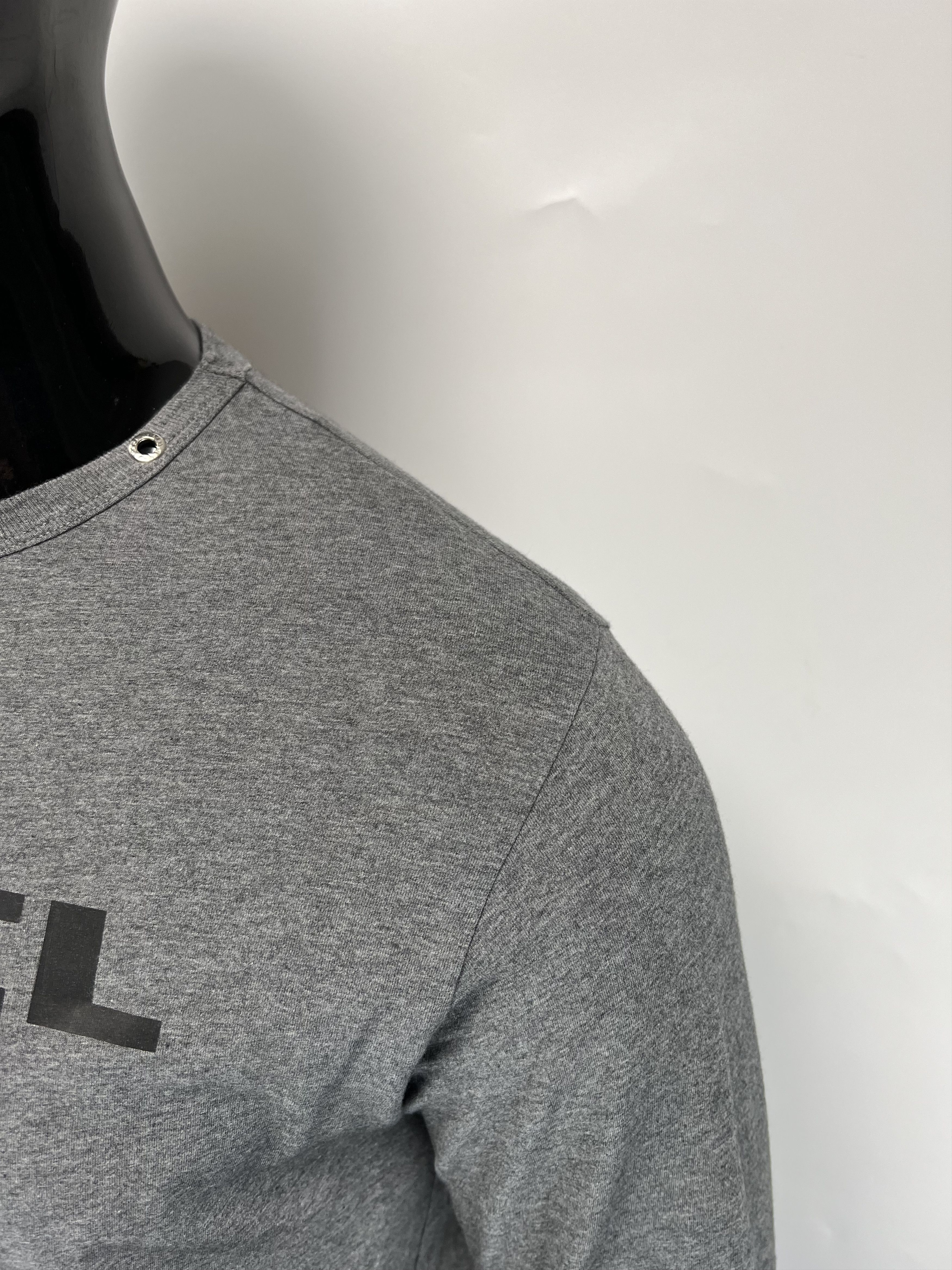 Diesel Diesel Men's Gray Long Sleeve T Shirt Big Logo Size S Size US S / EU 44-46 / 1 - 8 Thumbnail