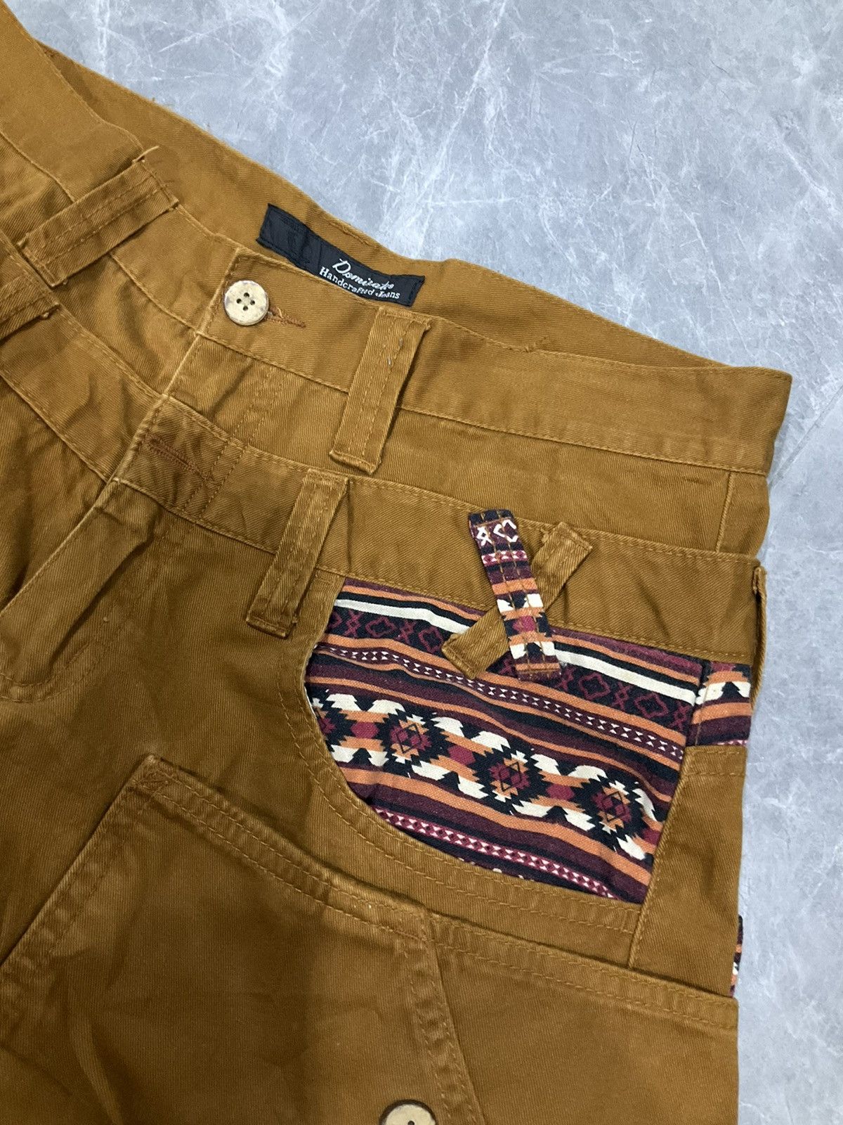 Japanese Brand Dominate Handcrafted Jeans Double Waisted Design Size US 33 - 8 Thumbnail