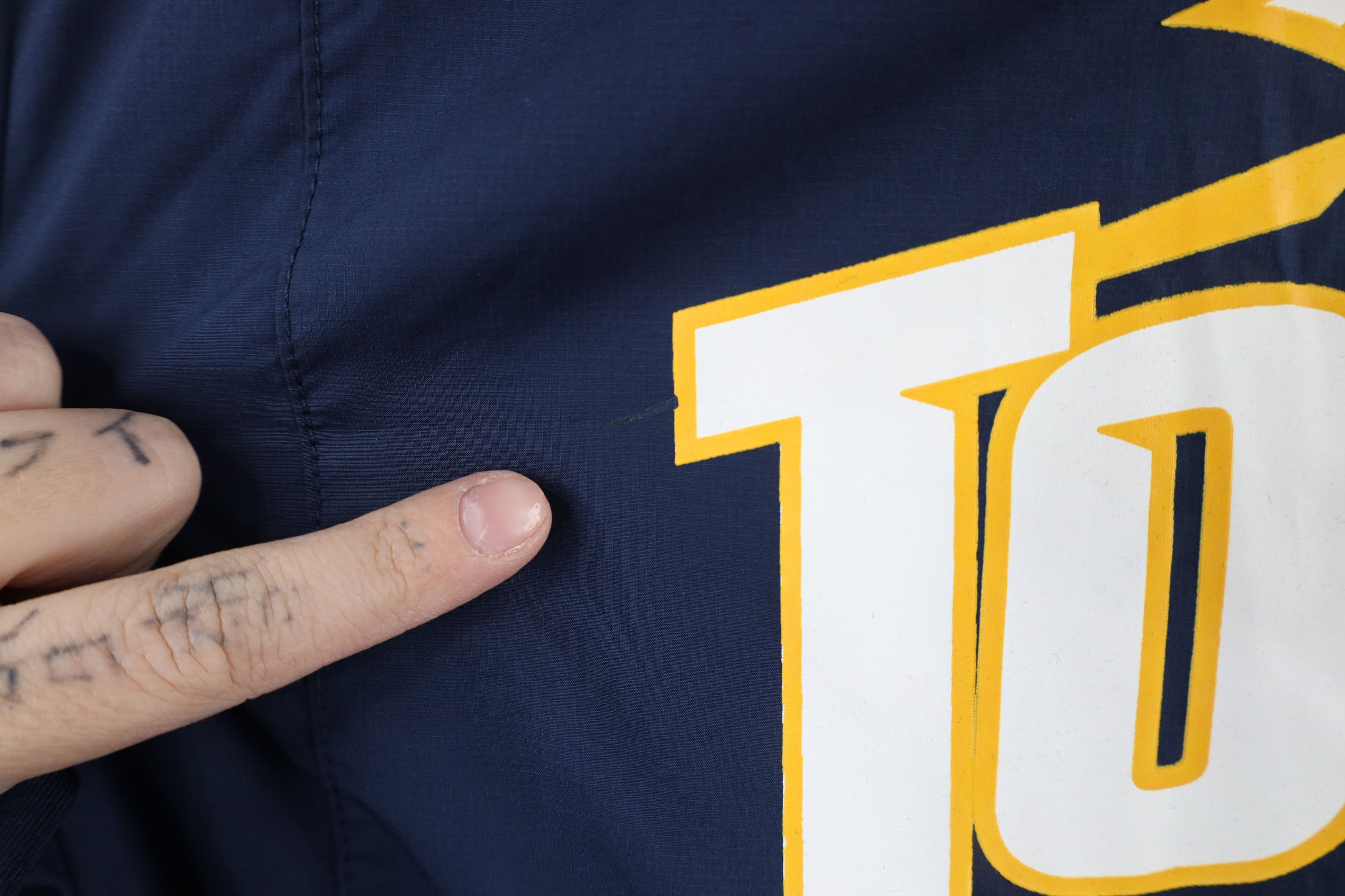 Nike × Vintage Nike Issued University of Toledo Soccer Hooded Jacket Blue Size US M / EU 48-50 / 2 - 7 Thumbnail