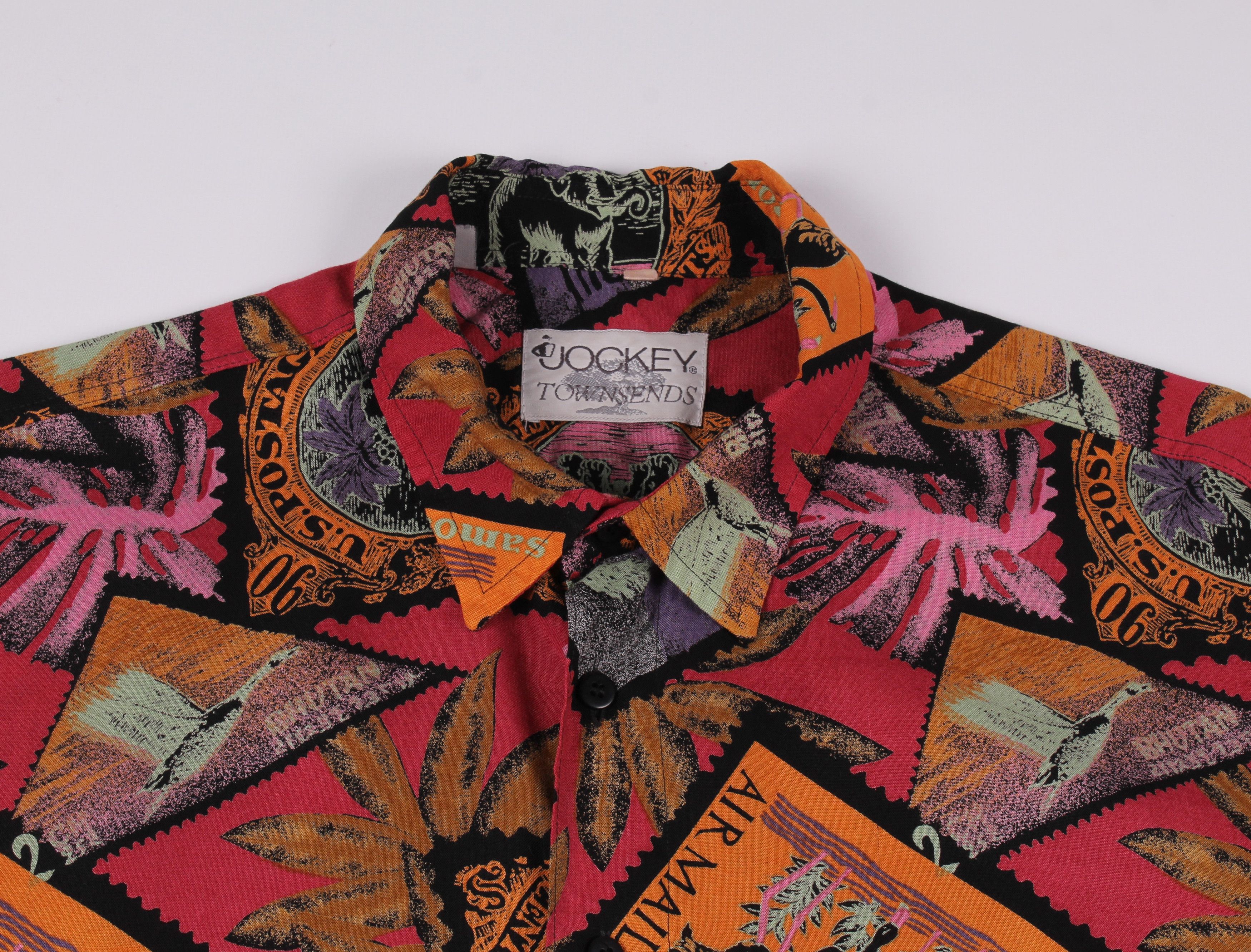 Vintage Vintage 90's Jockey Allover Print Short Sleeve Shirt Size US L / EU 52-54 / 3 - 2 Thumbnail
