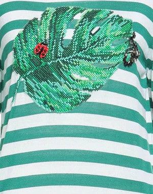 Dolce & Gabbana o1y0925 Cashmere Blend Sweater in Green/White Size XS / US 0-2 / IT 36-38 - 4 Thumbnail