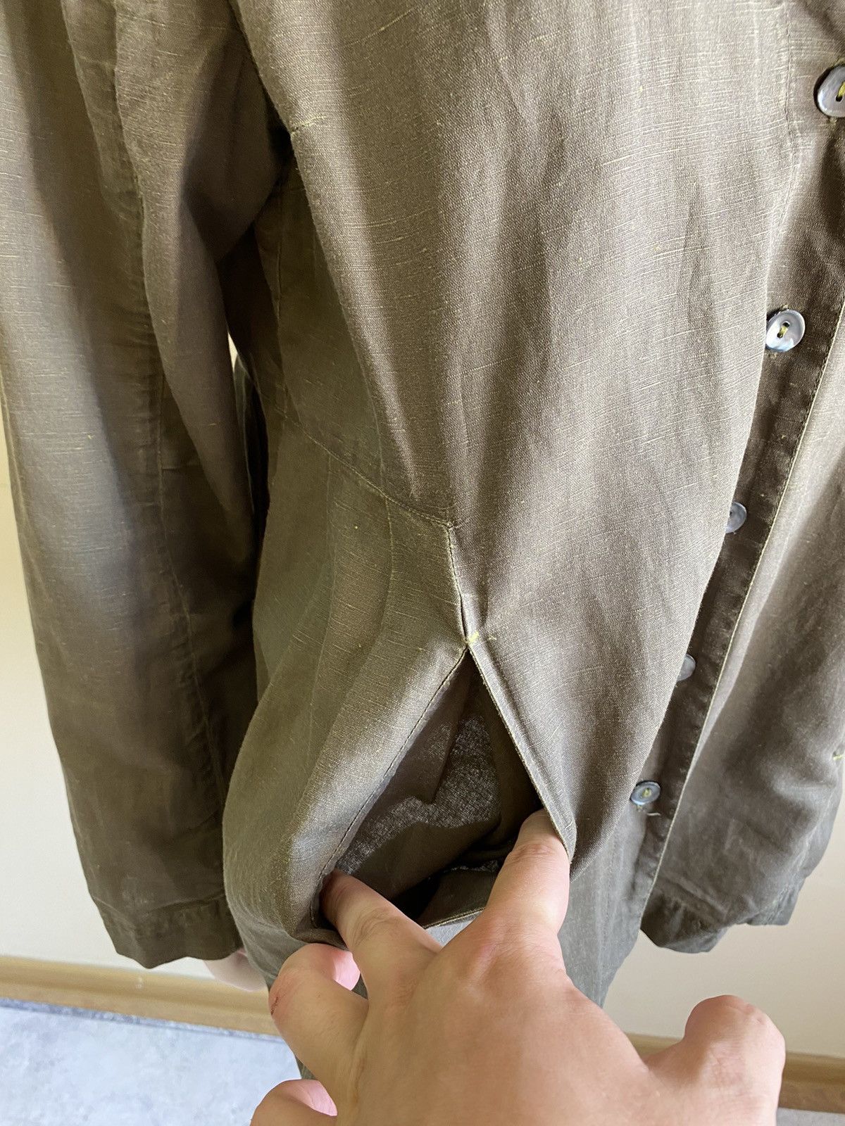 Gudrun Sjoden Gudrun Sjoden Womens Green Linen/Cotton Jacket Size L Size L / US 10 / IT 46 - 7 Thumbnail