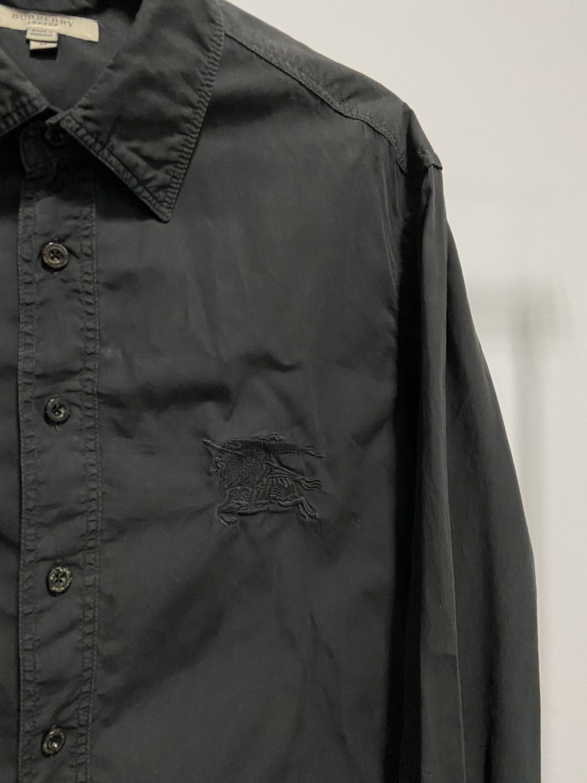 Burberry × Vintage Burberry Vintage Buttons big Logo shirts Size US M / EU 48-50 / 2 - 3 Thumbnail