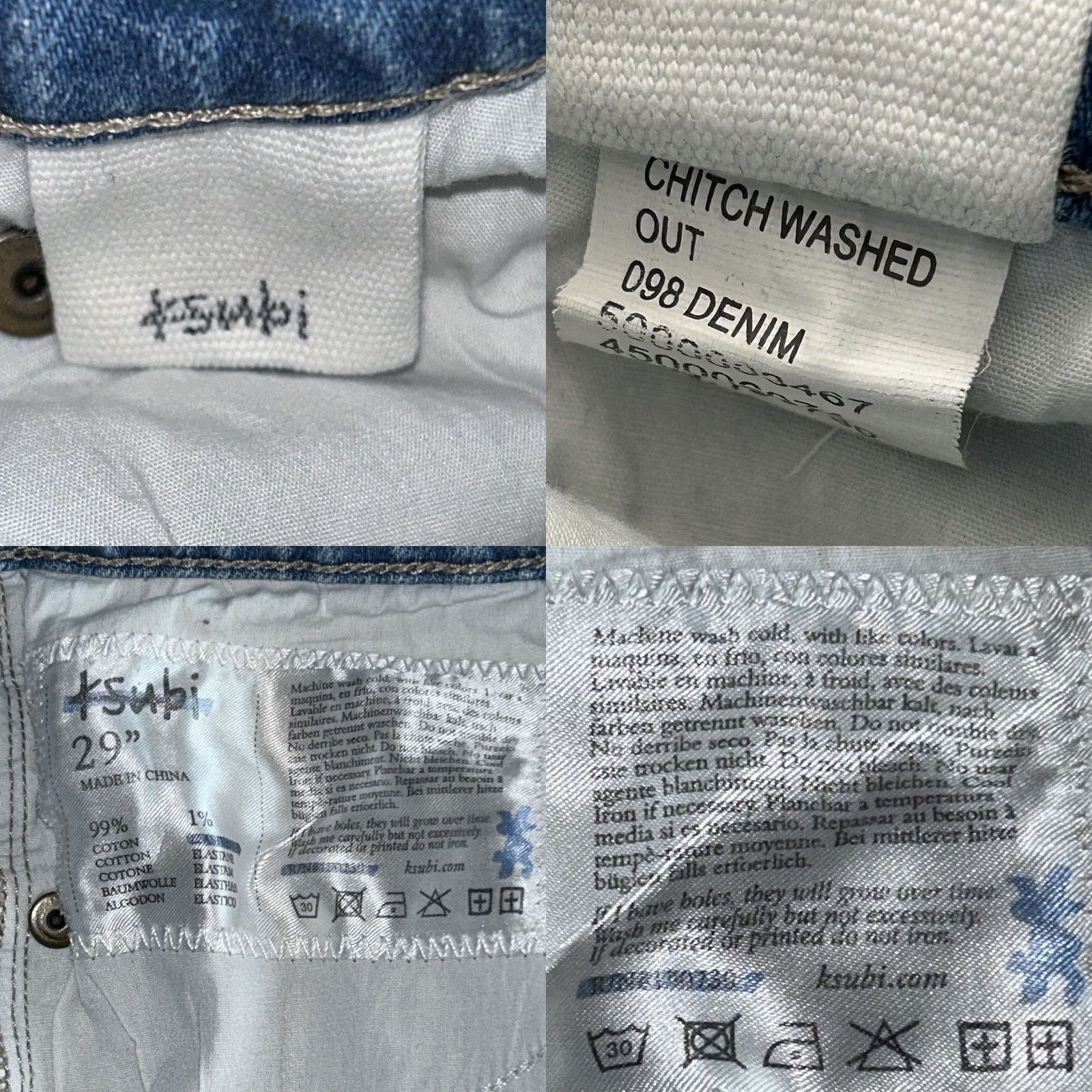 Ksubi VINTAGE Ksubi Chitch Washed Out Denim Blue Jeans Men’s 29x31 Size US 29 - 8 Thumbnail