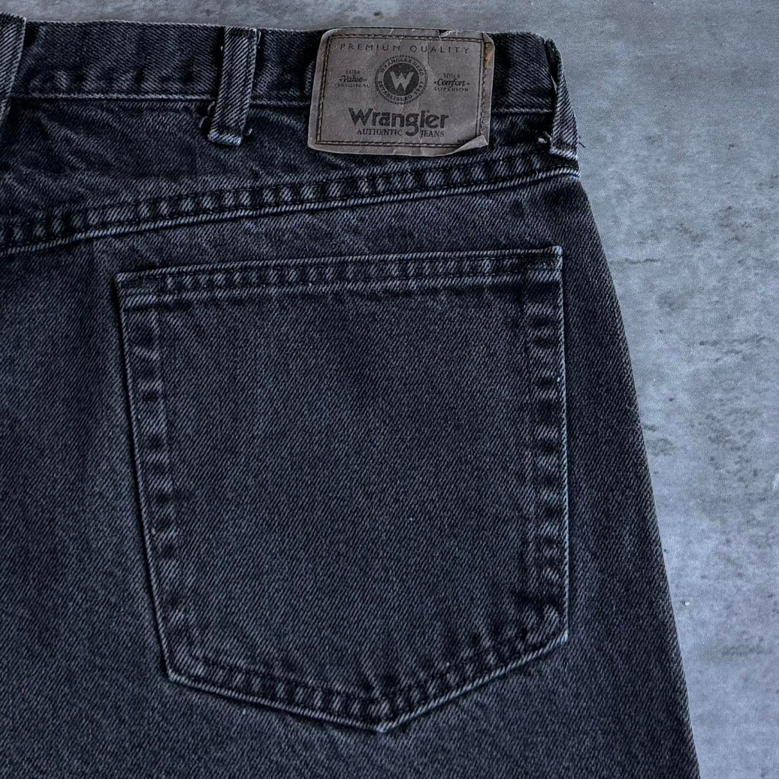 Vintage × Wrangler Vintage Y2K Faded Black Grunge Opium Baggy Denim Jeans Size US 36 / EU 52 - 3 Thumbnail