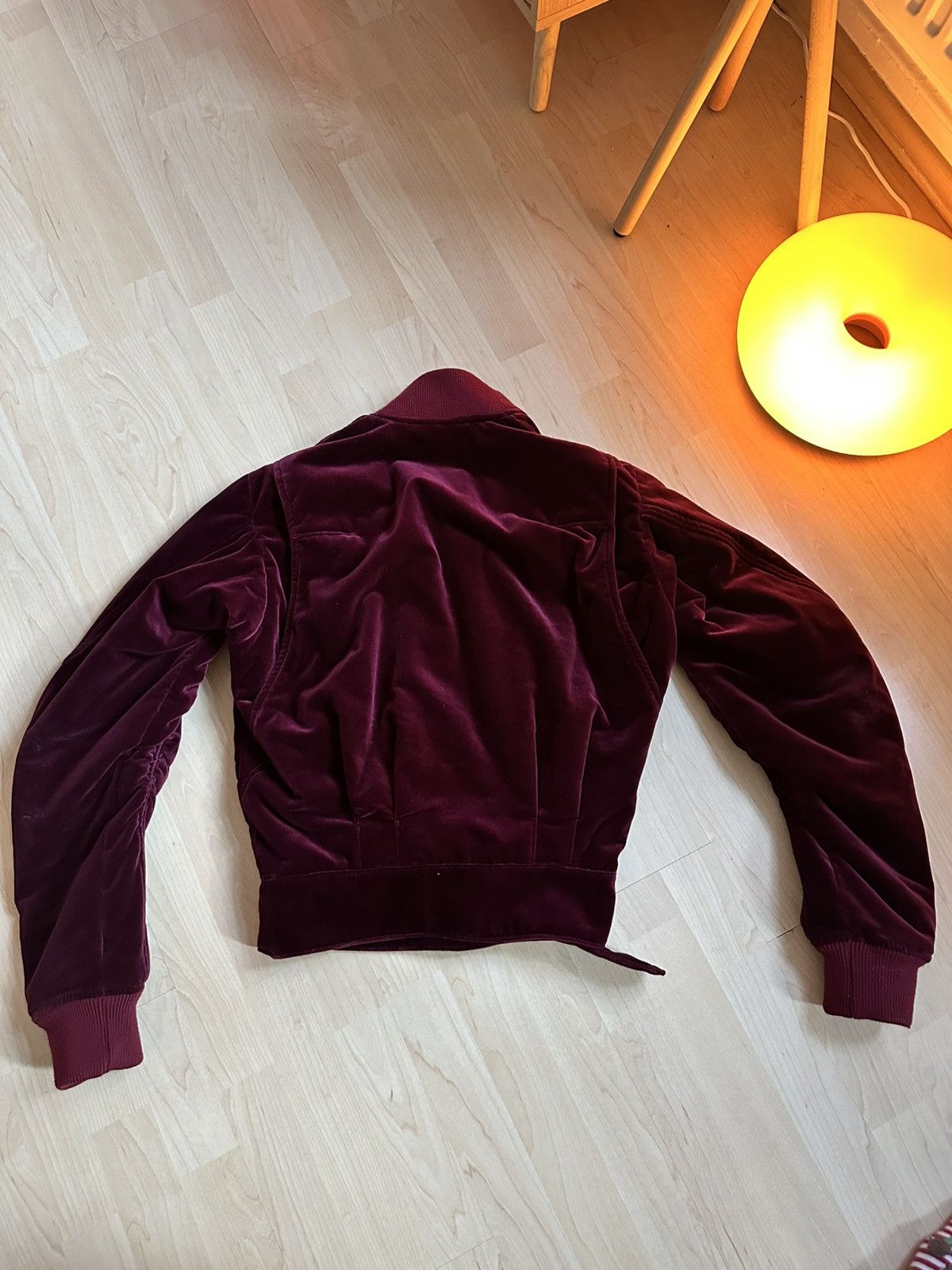 Haider Ackermann Haider Ackermann Red Velvet Bomber Size US XXS / EU 40 - 5 Thumbnail