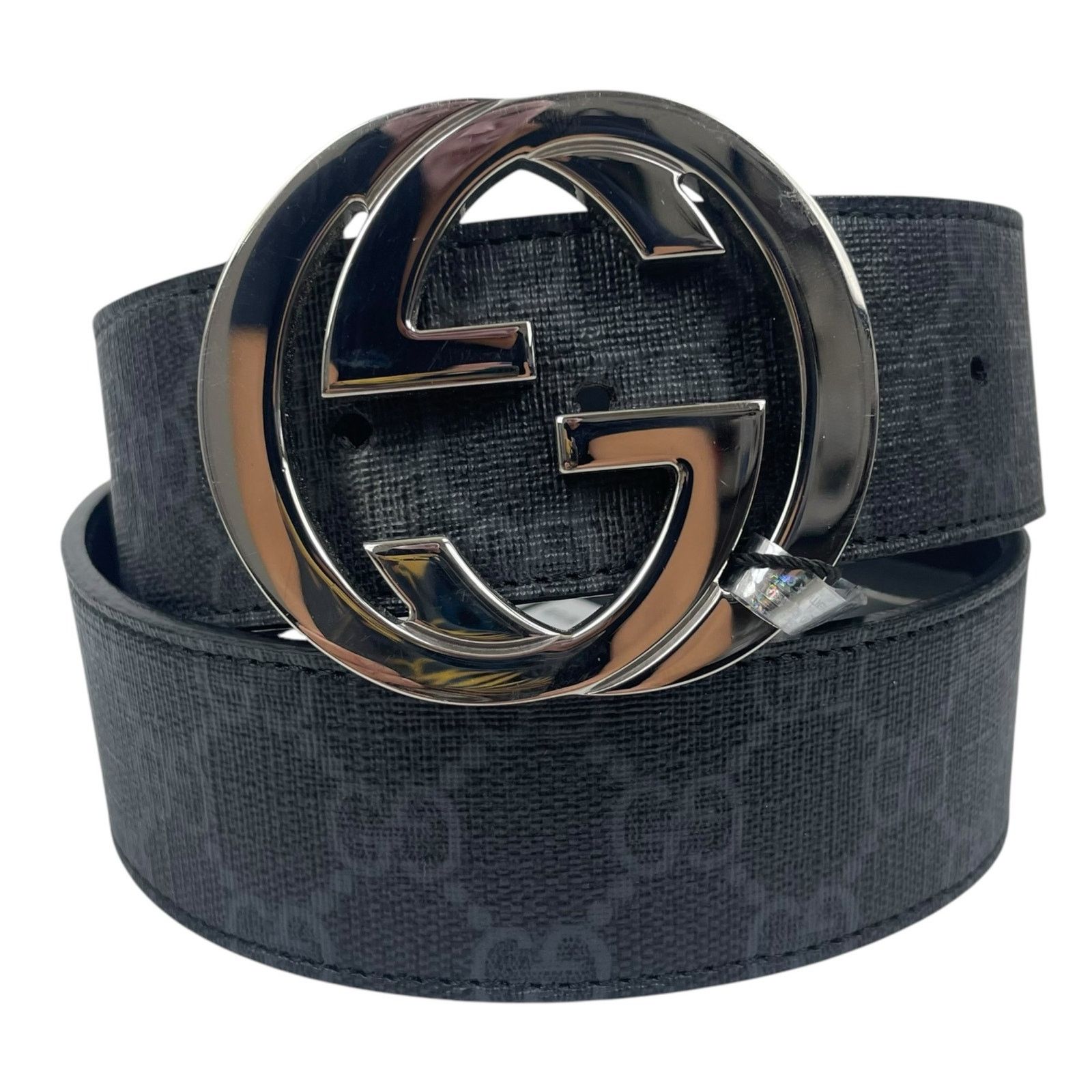 Gucci Gucci GG Interlocking Buckle Supreme Canvas Belt Black 80/32 Size 32 - 4 Thumbnail