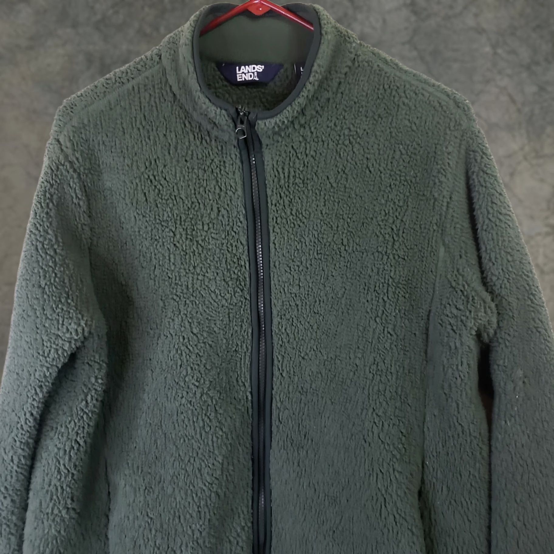 Lands' End Lands' End Womens Jacket Green Full Zip Fleece Pockets Cozy EUC L/P Short Sleeve? (Note: This response seems incorrect) Size L / US 10 / IT 46 - 1 Thumbnail