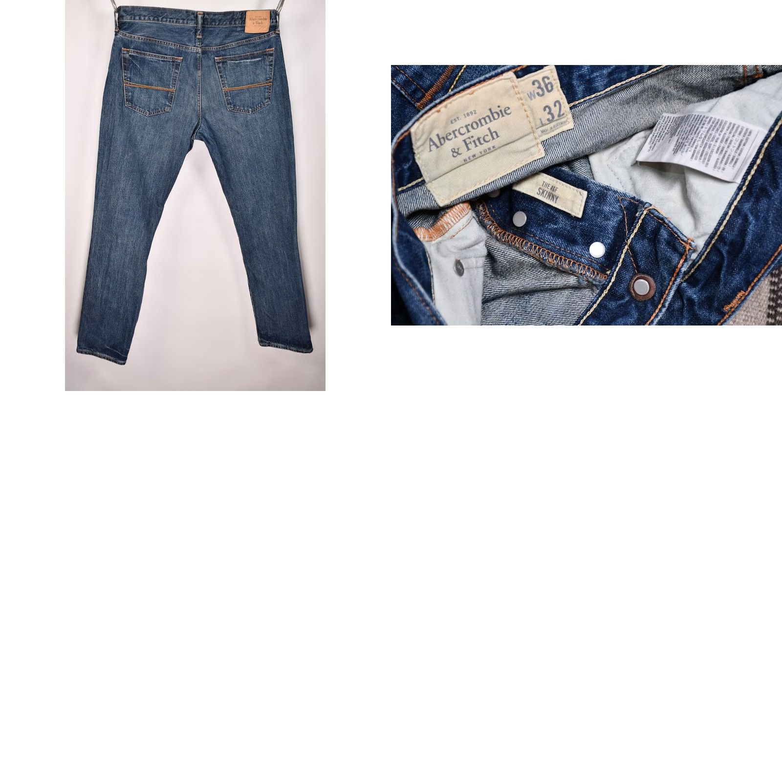 Abercrombie & Fitch Abercrombie & Fitch Jeans Main Selling Point Men Skinny Jeans W36 L32 Blue 100% Cotton 36 32in XS? Size US 36 / EU 52 - 8 Thumbnail
