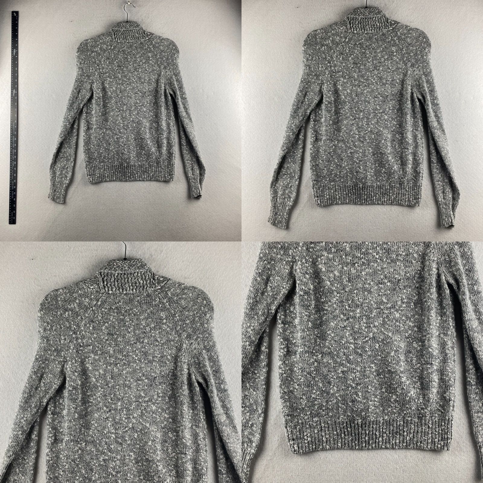 Club Monaco Club Monaco Sweater Womens XS Gray Cardigan Button Front Double Pockets Linen Cotton Blended Fabric Modern Womens Size XS / US 0-2 / IT 36-38 - 9 Thumbnail