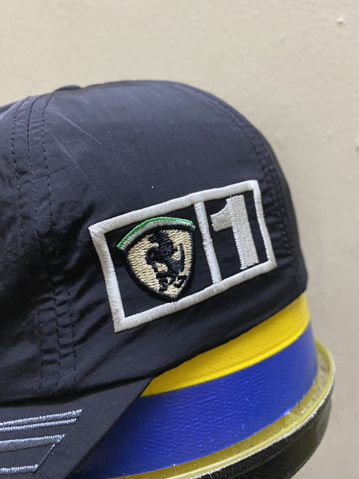 Ferrari × Formula 1 Vintage Nylon Michael Schumacher F1 Racing Trucker Cap Hats Size ONE SIZE - 3 Thumbnail