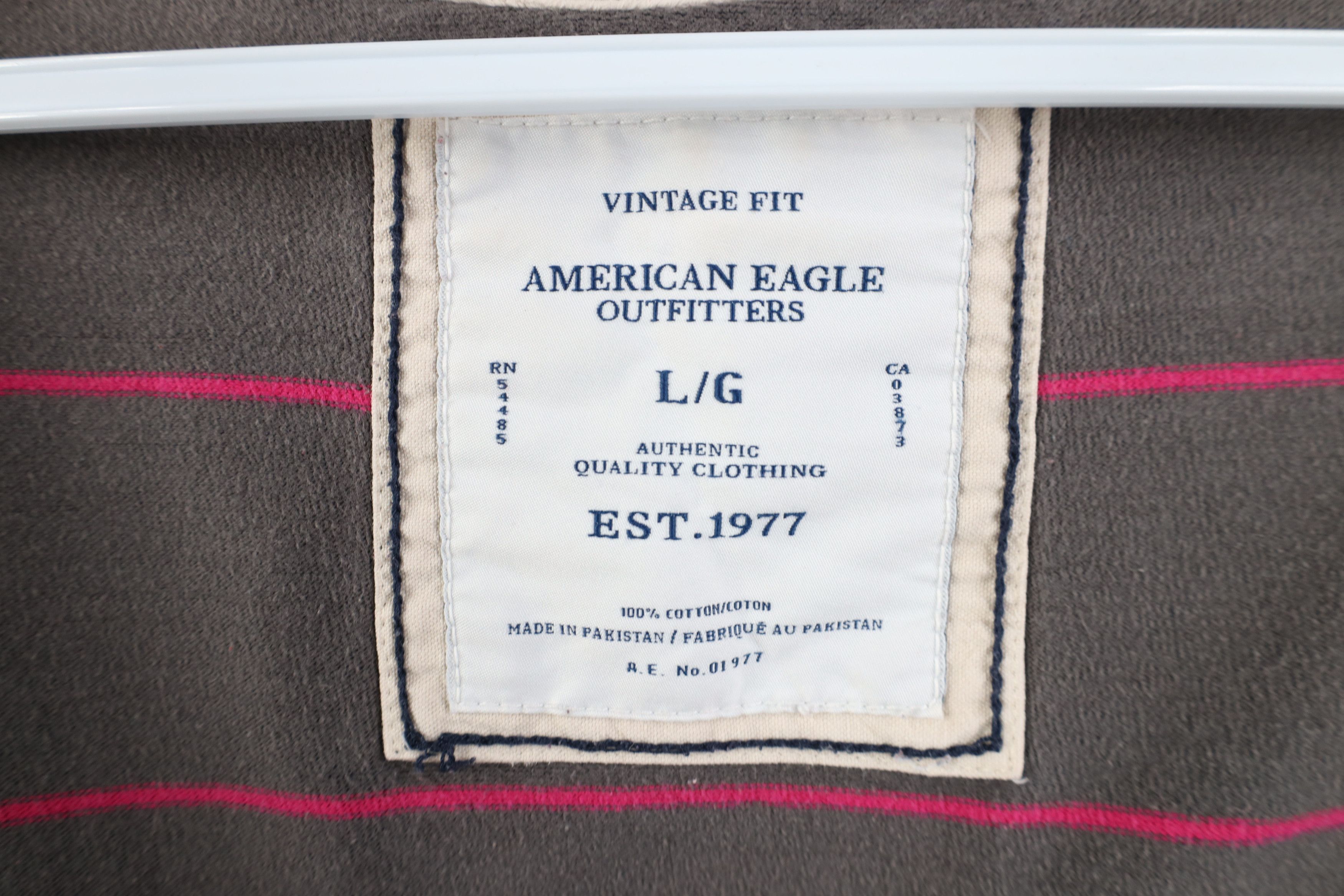 American Eagle Outfitters Vintage 90s Y2K American Eagle Striped Zip Hoodie Sweatshirt Size L / US 10 / IT 46 - 11 Thumbnail