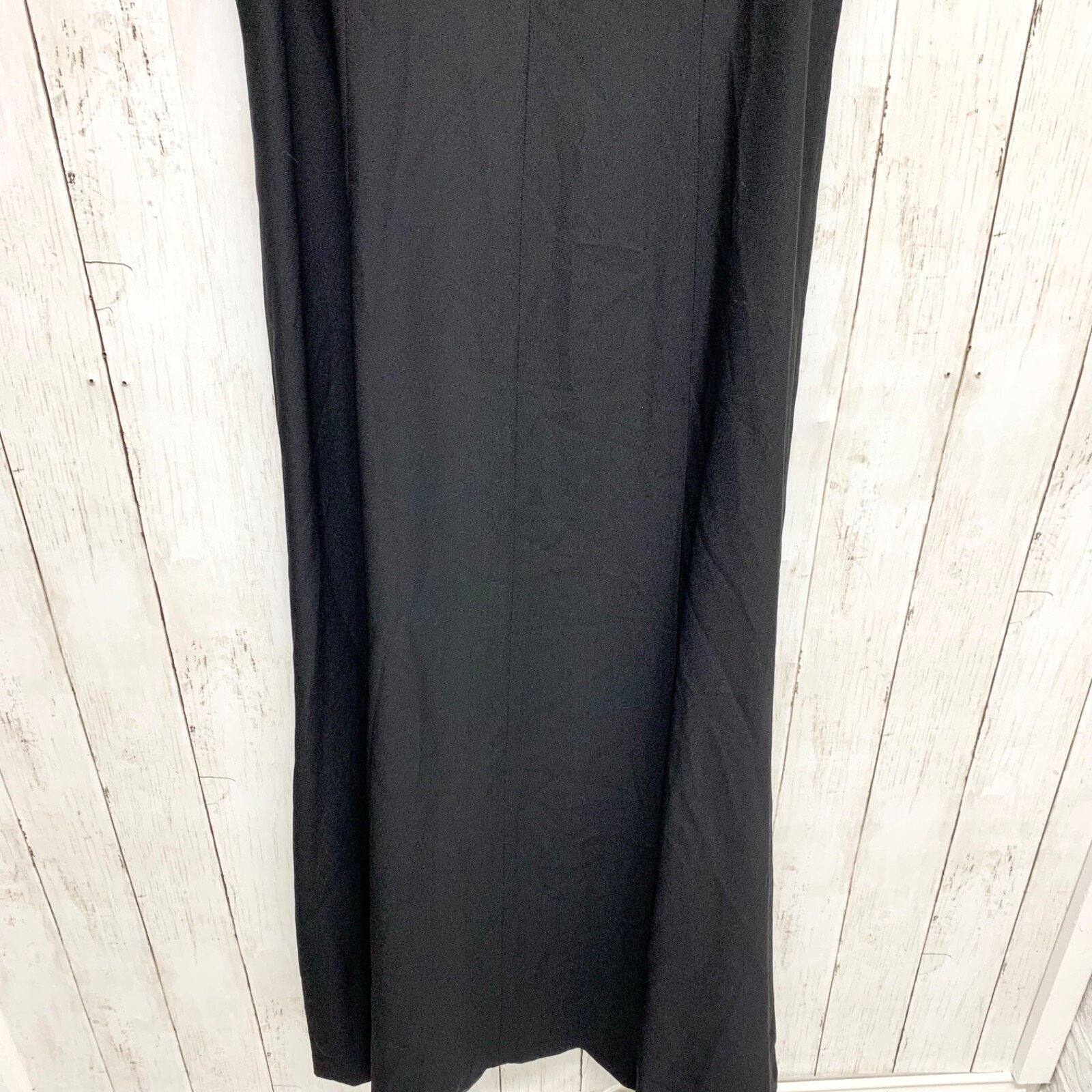 Evan Picone Evan-Picone Dress 12 Sleeve Button Front Maxi Black Business Size XL / US 12-14 / IT 48-50 - 2 Thumbnail