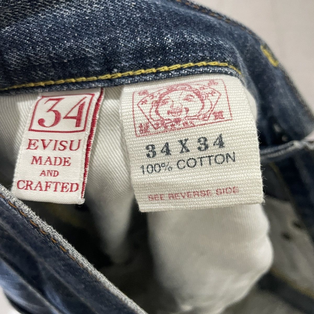 Evisu Vintage Evisu Distressed Redline Denim Jeans Size US 34 / EU 50 - 7 Thumbnail