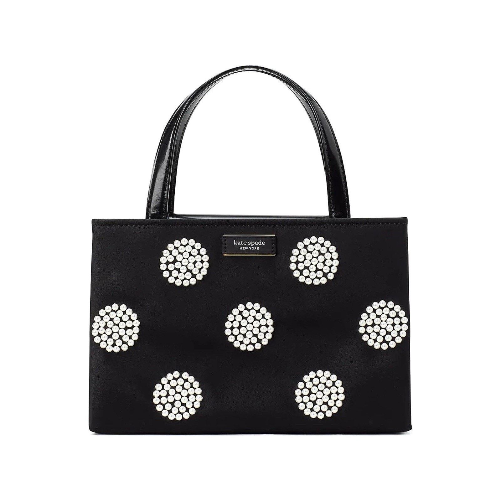 Kate Spade NWT Kate Spade New York Mini Sam Icon Pearl Nylon Tote Black Size ONE SIZE - 1 Thumbnail