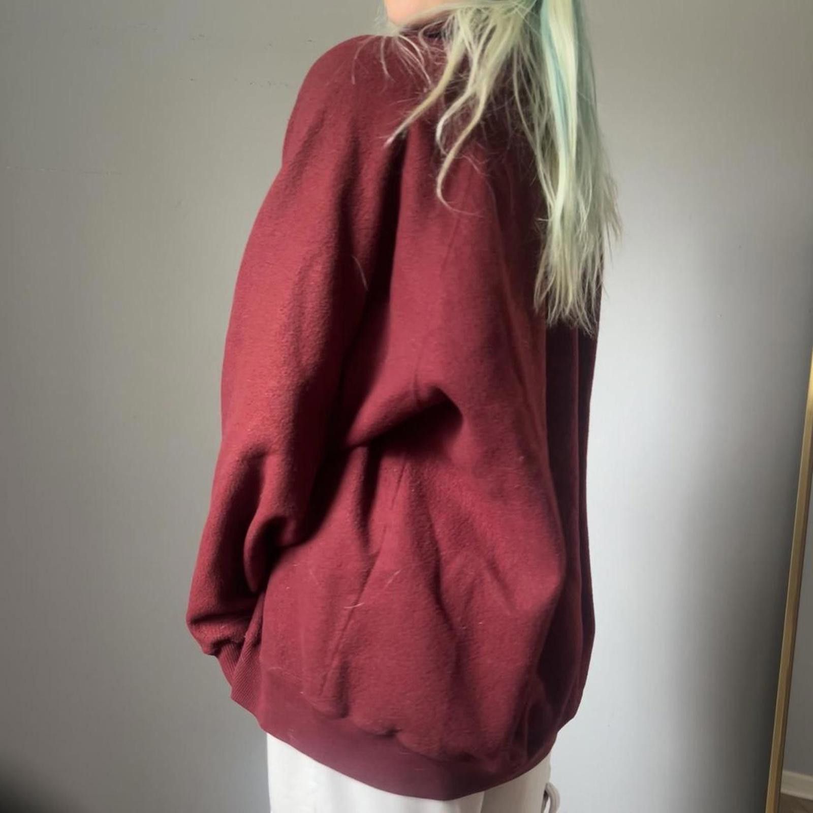 Bugle Boy Burgundy vintage 90s quarter zip sweatshirt Size XL / US 12-14 / IT 48-50 - 3 Thumbnail