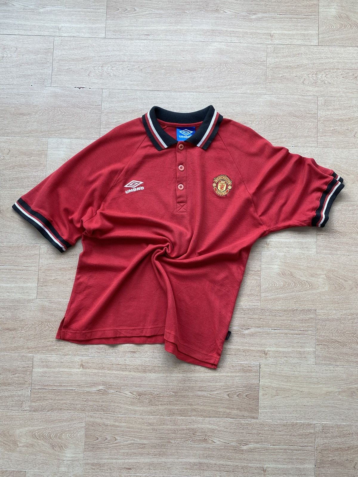 Umbro Rare 1997/98 Umbro Manchester United Polo Shirt🔥 Size US L / EU 52-54 / 3 - 1 Thumbnail