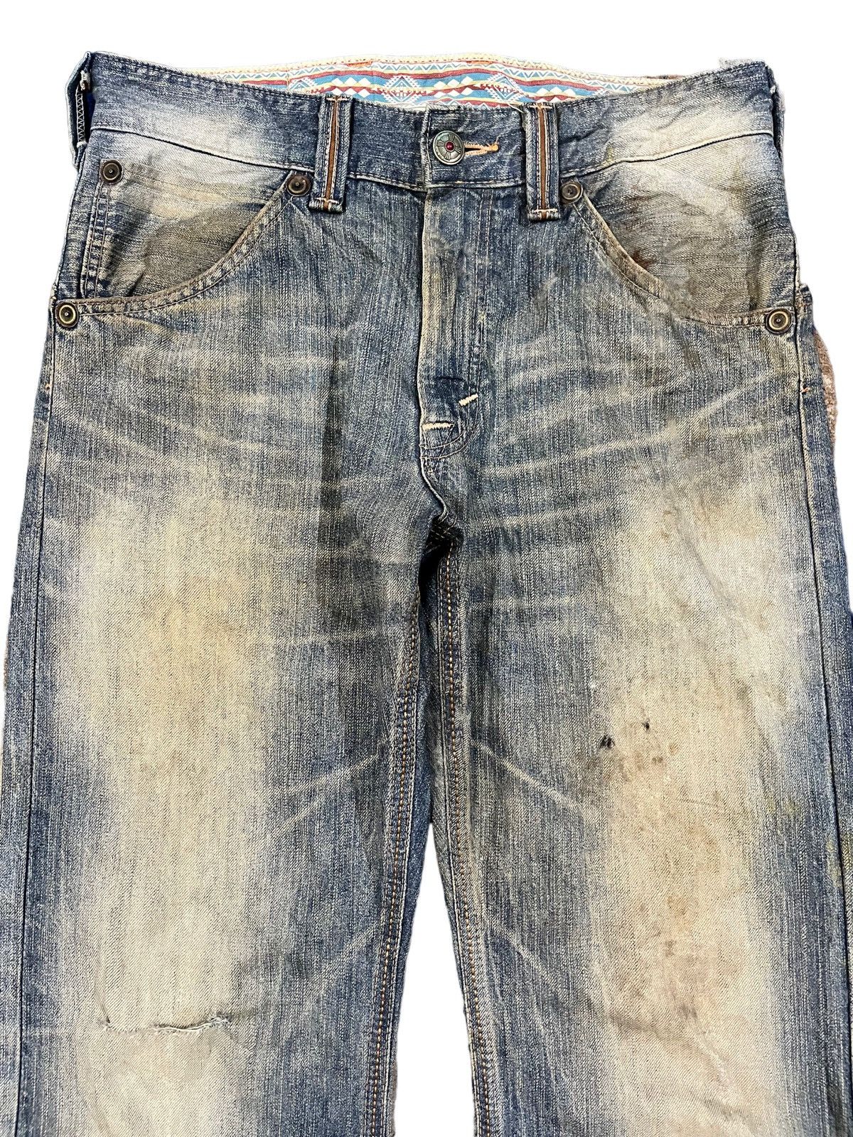 Beauty Beast × Edition Japan × Edwin Vintage Edwin XV Mudwash Grunge Buckle Belt Denim Size US 33 - 2 Thumbnail