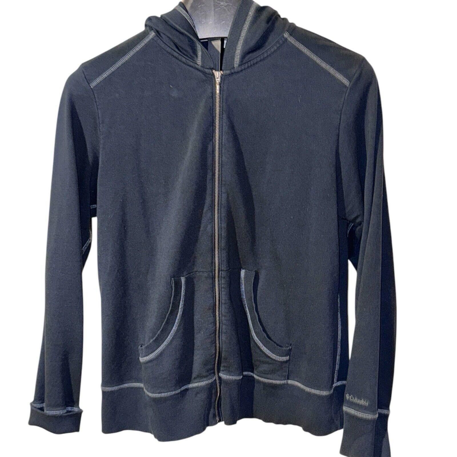 Columbia Columbia Black Lightweight Hoodie Zip Front Jacket Sz XL Size US XL / EU 56 / 4 - 1 Thumbnail