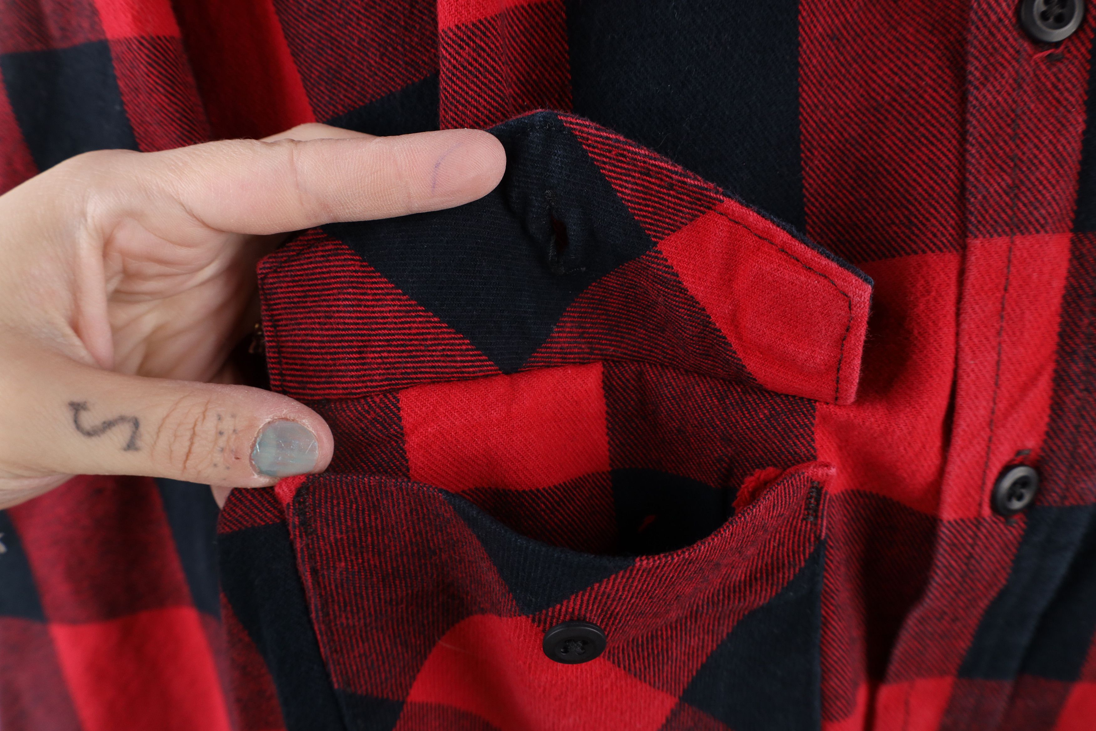 Vintage Vintage 90s Big Bill Flannel Button Shirt Buffalo Plaid USA Size US XXL / EU 58 / 5 - 5 Thumbnail