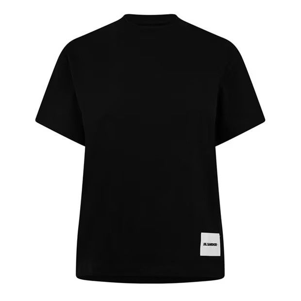 Jil Sander o1g2r1mq1024 Logo T-Shirts in Black Size M / US 6-8 / IT 42-44 - 1 Thumbnail