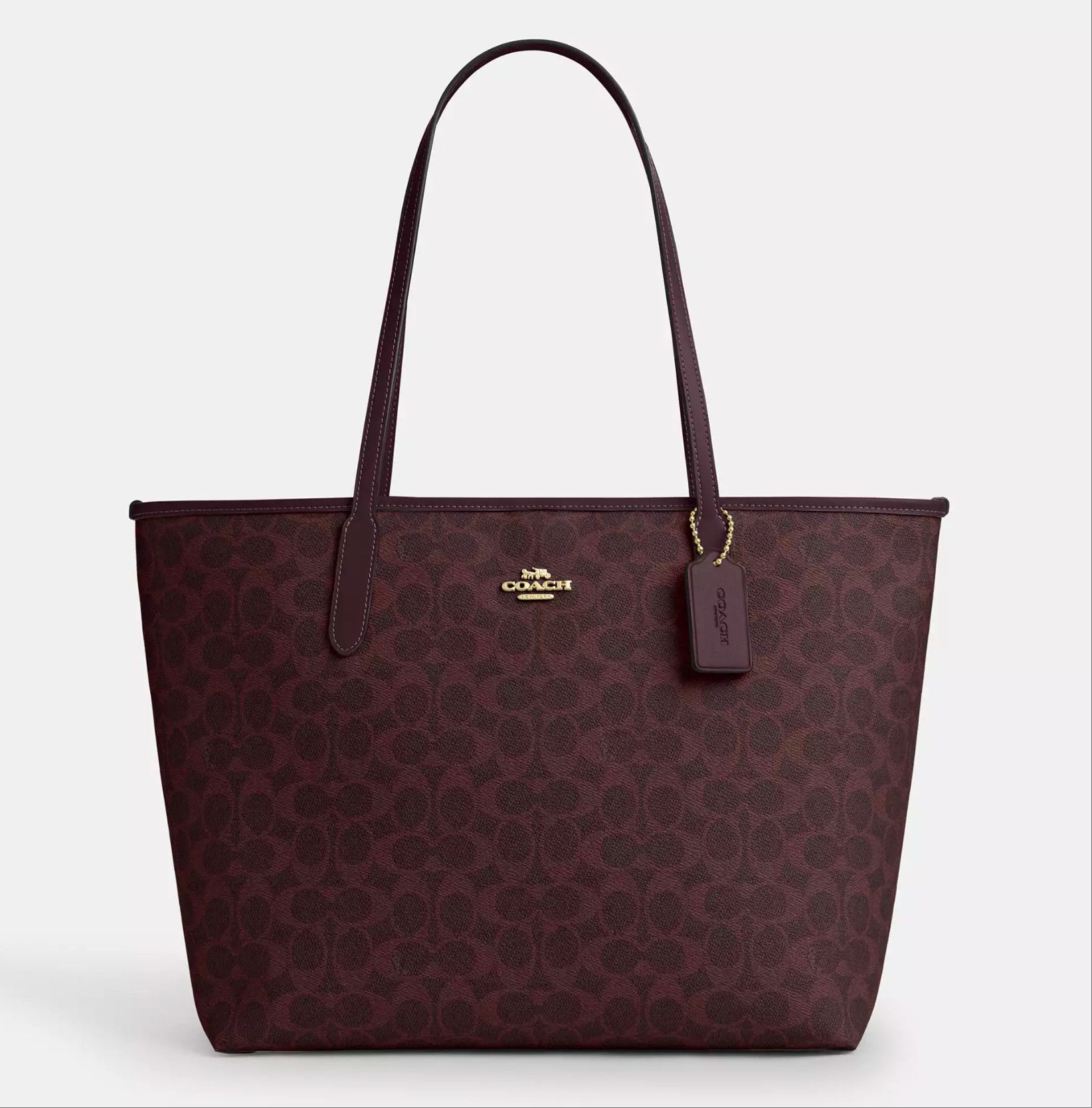 Coach City Tote Bag In Signature Canvas CV976 Size ONE SIZE - 7 Thumbnail