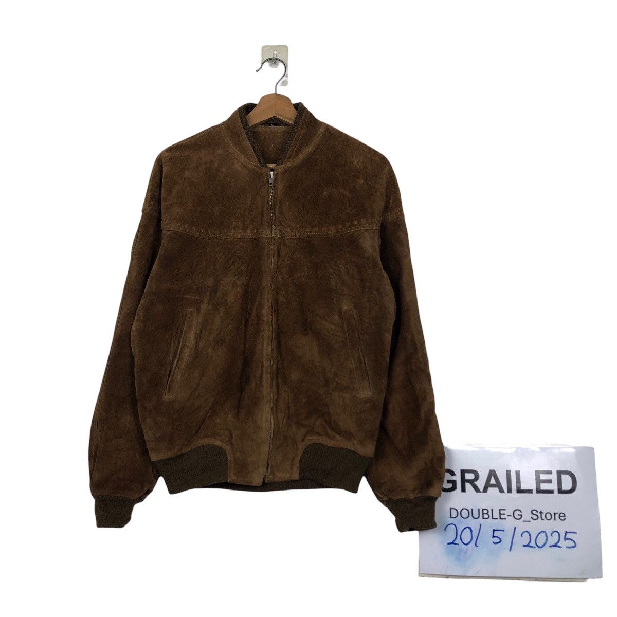 Japanese Brand 90s Suede Genuine Leather MA-1 Style Bomber Issey Miyake Size US L / EU 52-54 / 3 - 1 Thumbnail