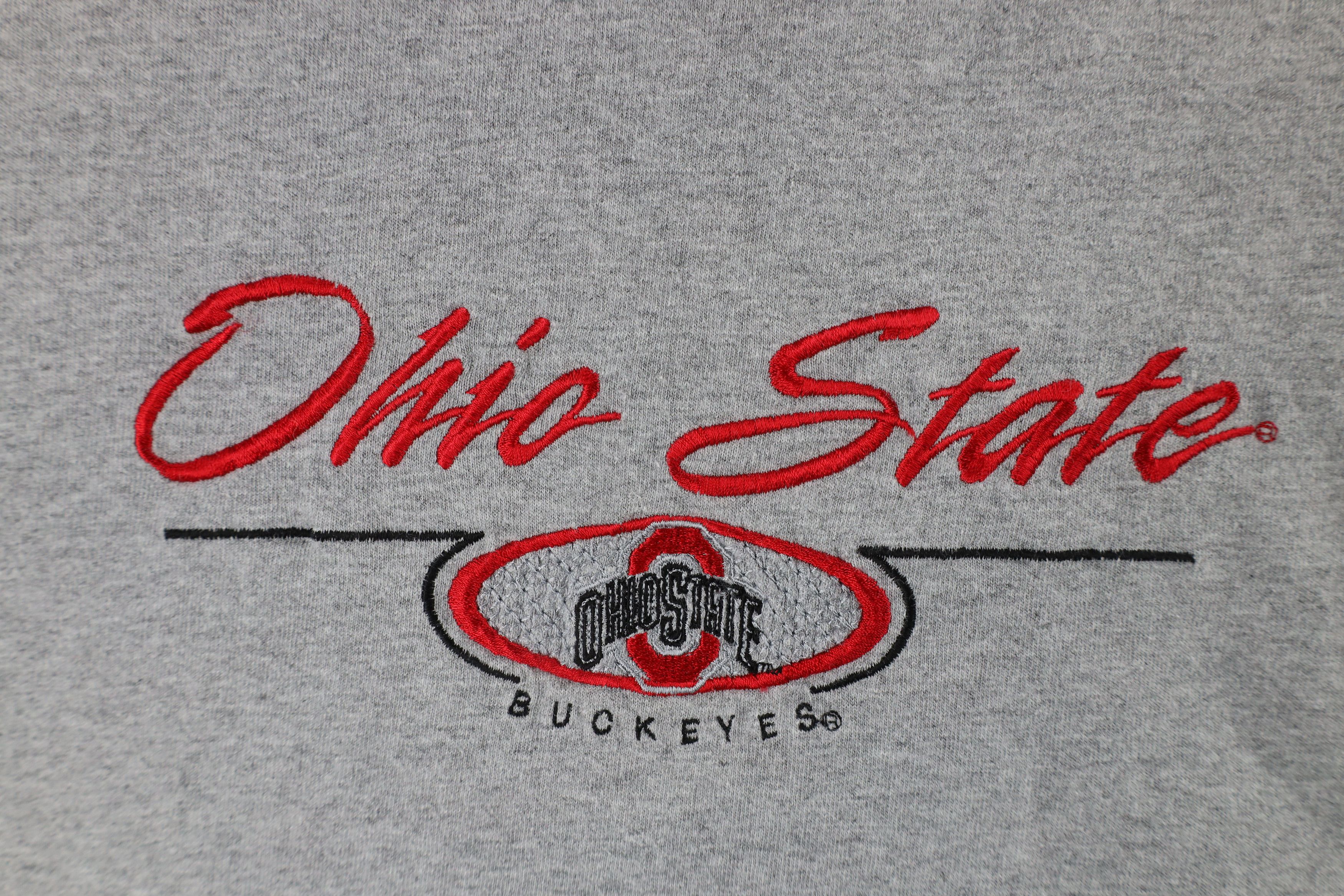 Vintage Vintage 90s Ohio State University Long Sleeve T-Shirt Gray Size US XXL / EU 58 / 5 - 6 Thumbnail