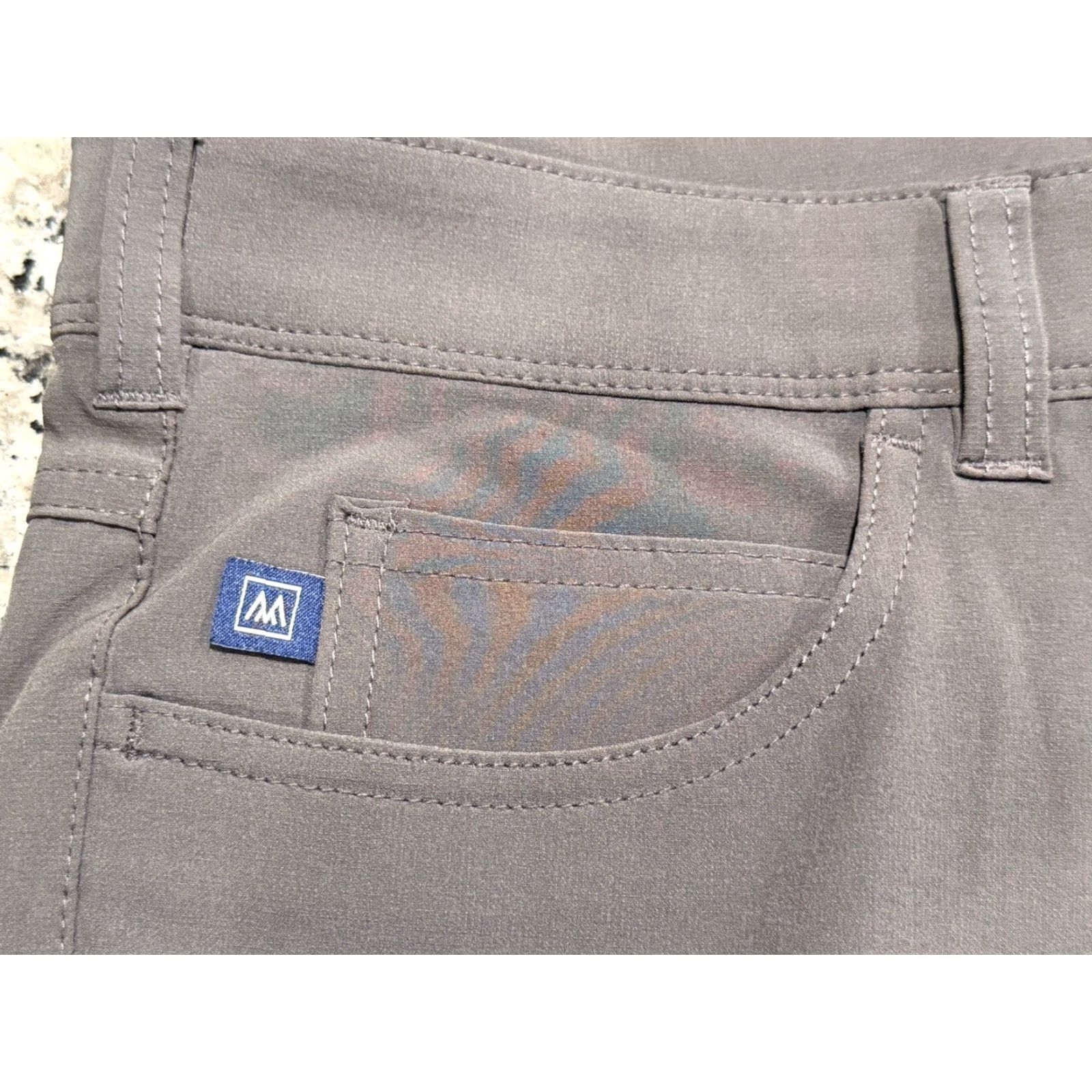 Mizzen+Main Mizzen + Main Pants Slim Chino 30x29.5 Black Mens Straight Pocket Front Button Zip Casual Golf Size US 30 / EU 46 - 5 Thumbnail
