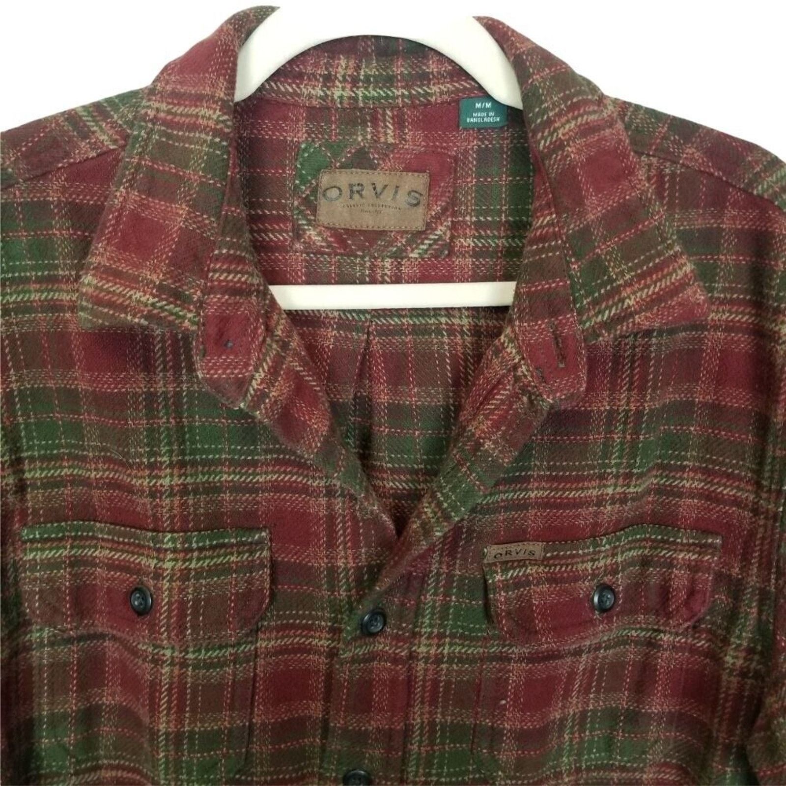 Orvis Orvis Mens Heavyweight Flannel Shirt Plaid Size M Gorpcore Size US M / EU 48-50 / 2 - 4 Thumbnail