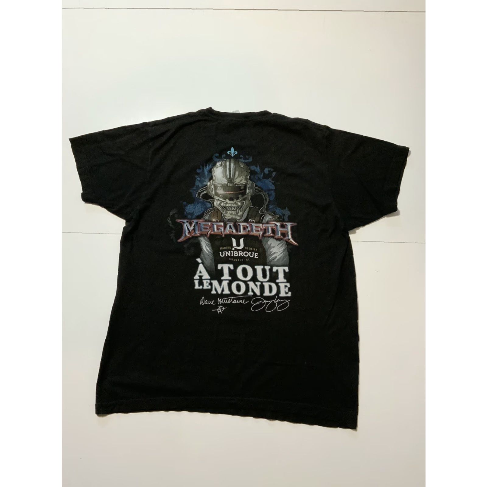 Tultex VINTAGE Unibroue Brewery X Megadeth A Tout Le Monde Rock Band Black Graphic T-Shirt Sz.L Size US L / EU 52-54 / 3 - 3 Thumbnail