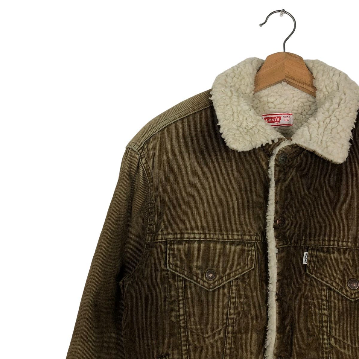 Levi's 🔥90’s VINTAGE LEVI’S TRUCKER SHERPA LINING CORDUROY Size US S / EU 44-46 / 1 - 7 Thumbnail