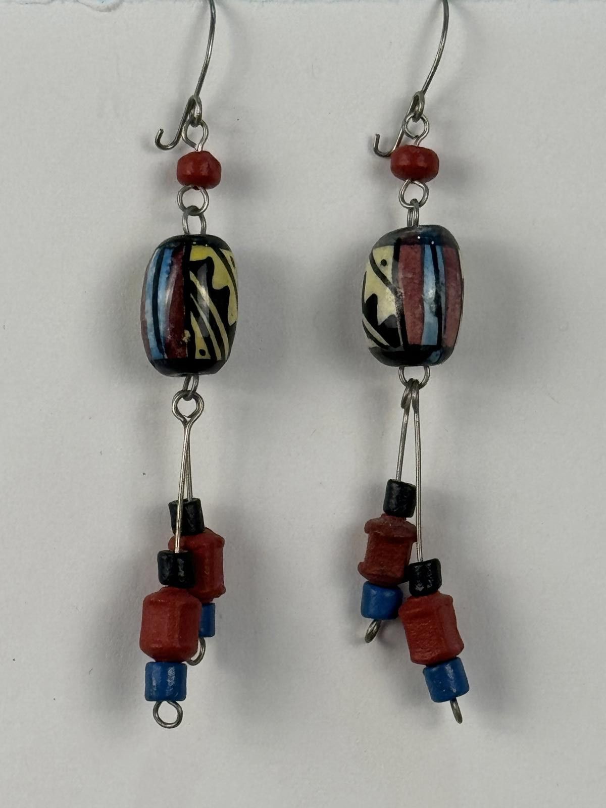 Handmade Handmade Multi-Colored Bead Dangle Earrings Size ONE SIZE - 2 Thumbnail