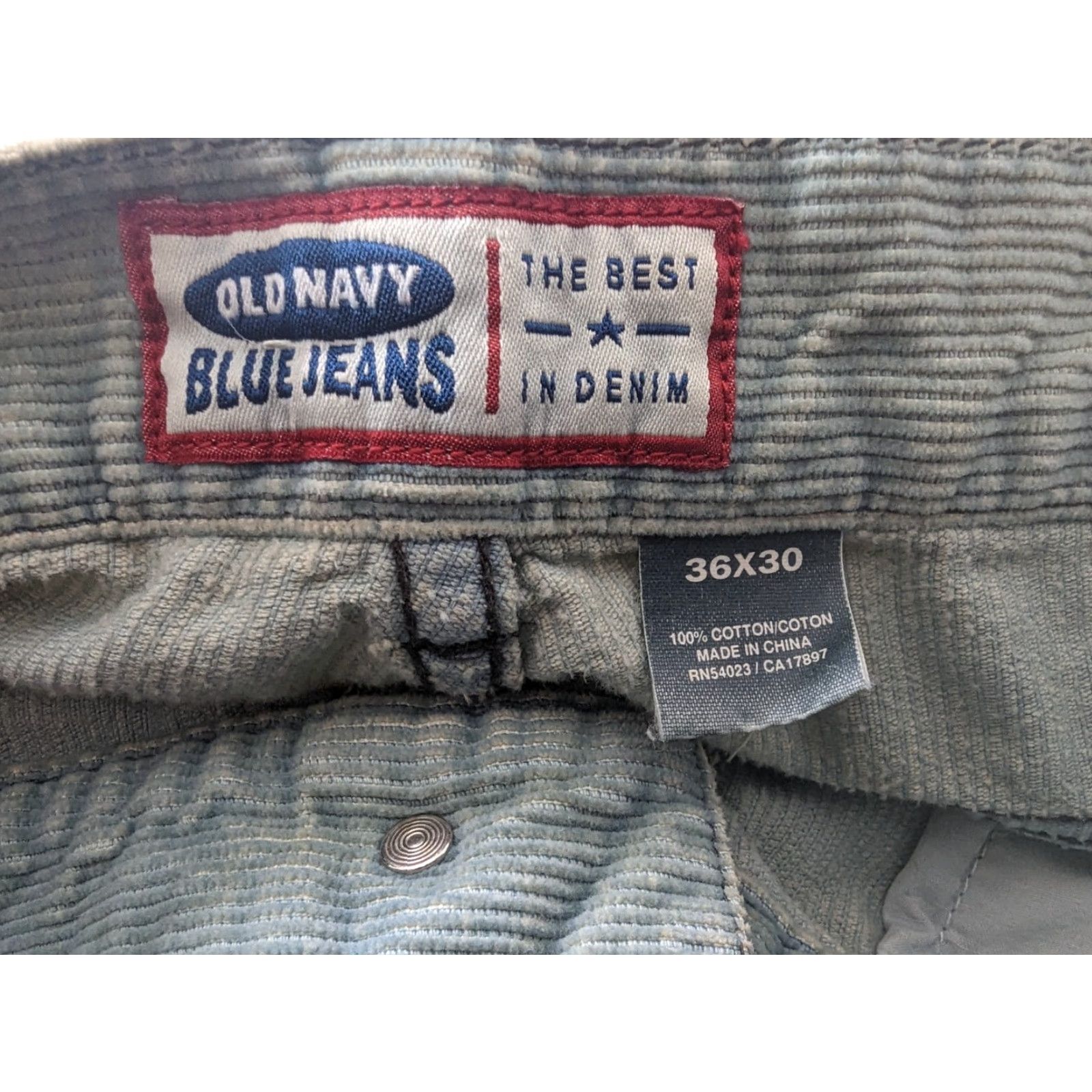 Old Navy VINTAGE Old Navy MEN'S CORDUROY BOOT CUT Denim Jeans 36 X 30 Regular Blue Pants Men Size US 36 / EU 52 - 3 Thumbnail