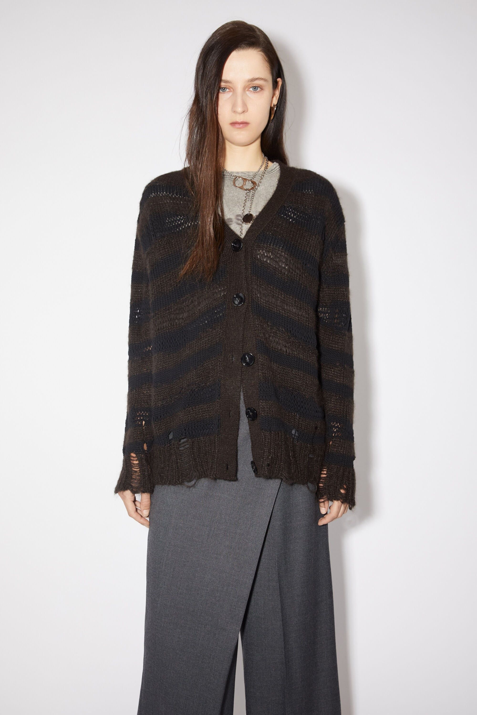 Acne Studios Acne Studios Distressed stripe cardigan Size M / US 6-8 / IT 42-44 - 7 Thumbnail