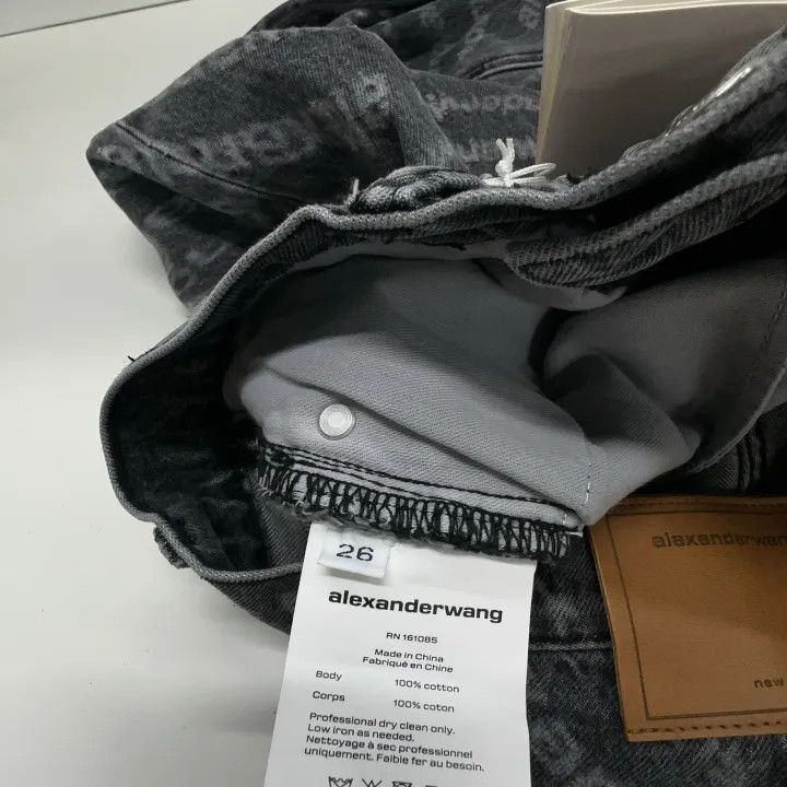 Alexander Wang Alexander Wang Letter Print Straight Leg Jeans - Size 26" / US 2 / IT 38 - 5 Thumbnail