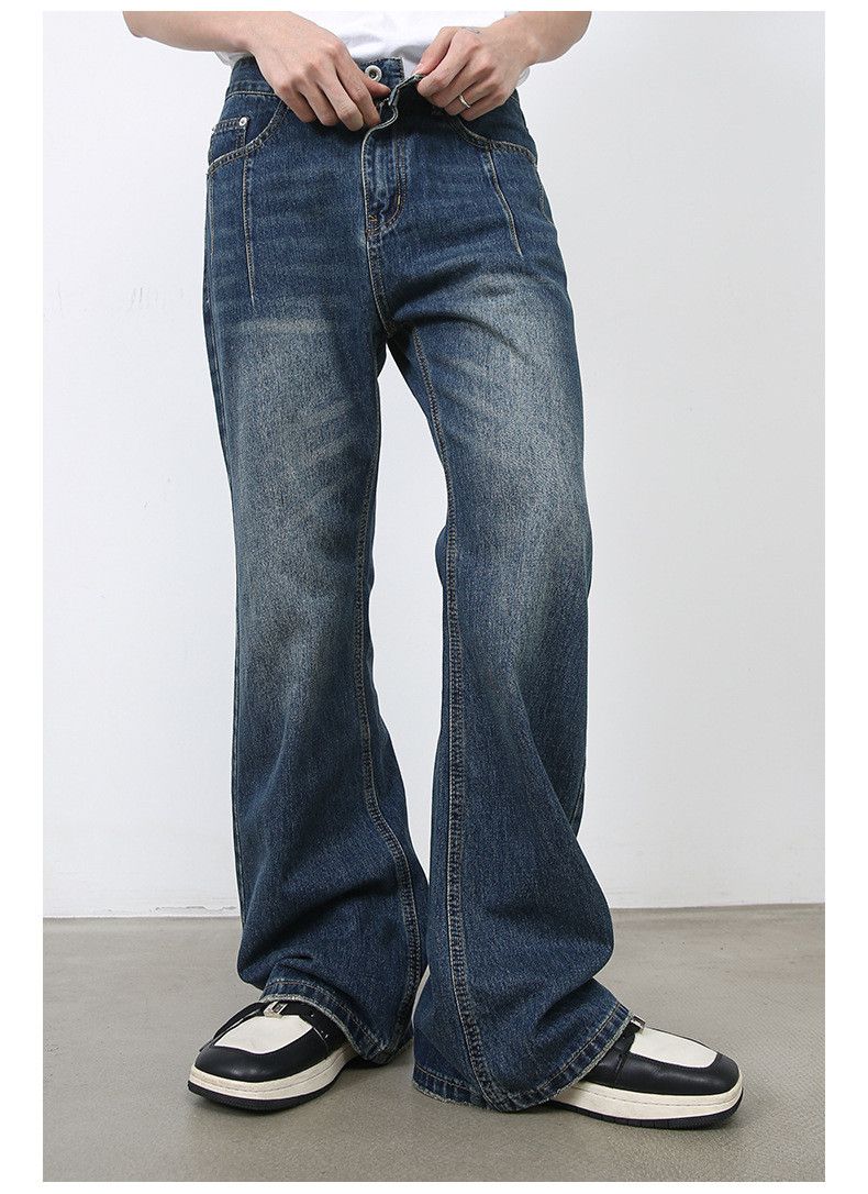 Japanese Brand American retro washed distressed street casual flared jeans Size US 32 / EU 48 - 3 Thumbnail