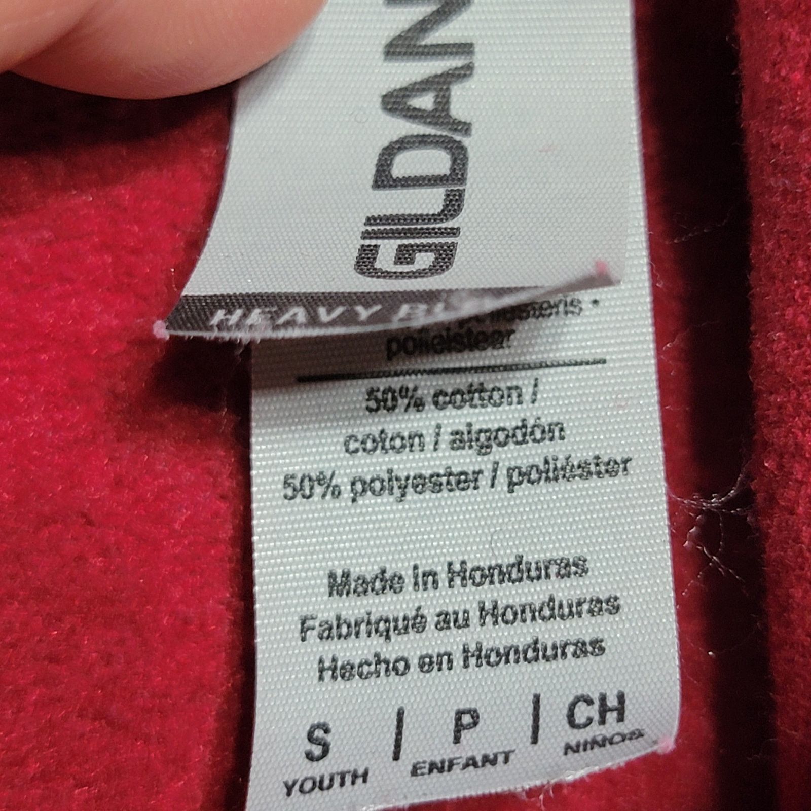 Gildan Wednesday LS Burgundy Hoodie (Gildan) - Size XS Size XS / US 0-2 / IT 36-38 - 4 Thumbnail