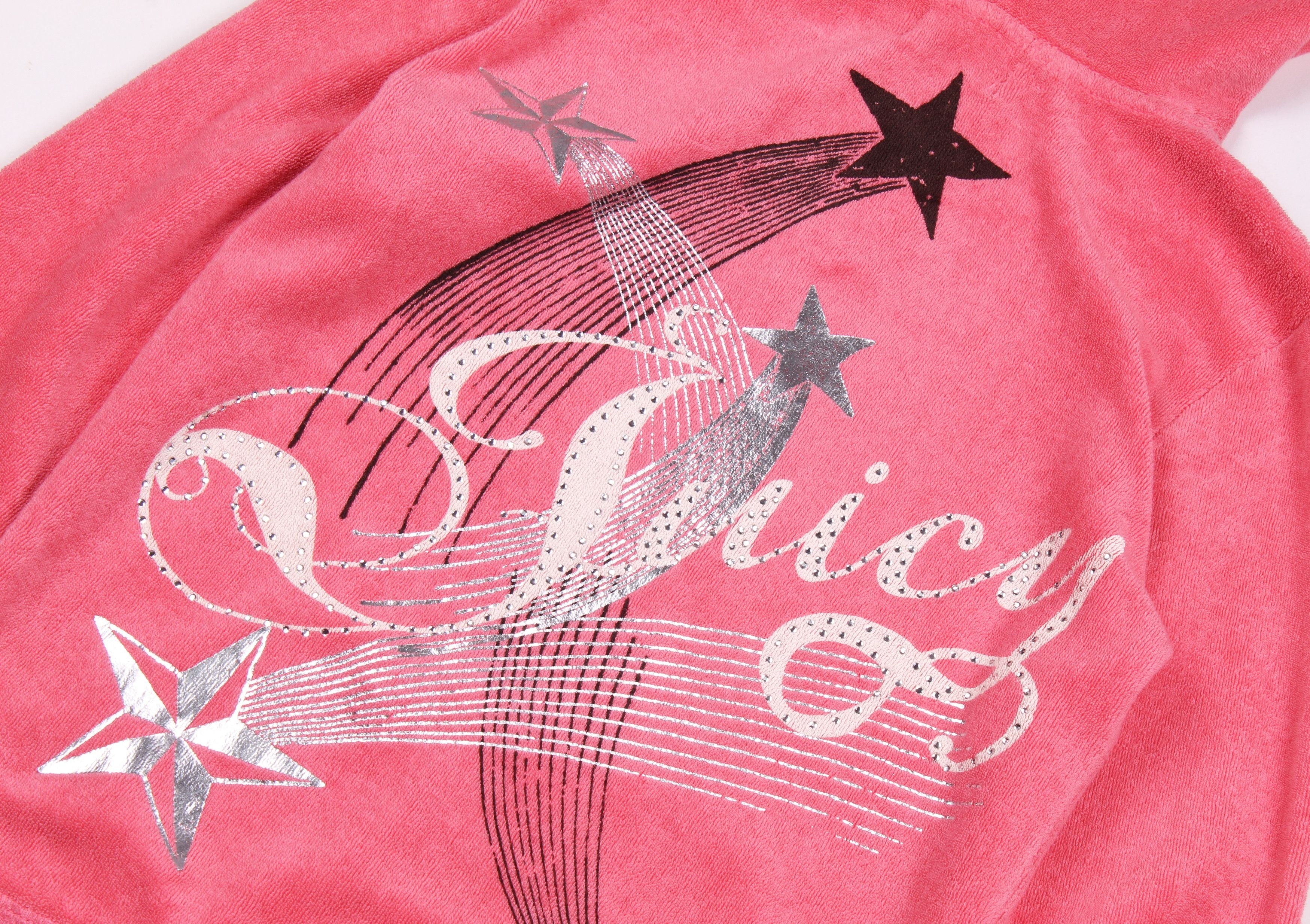 Juicy Couture × Vintage Juicy Couture Vintage Y2K Pink Sorbet Stars Hoodie Size XS / US 0-2 / IT 36-38 - 7 Thumbnail