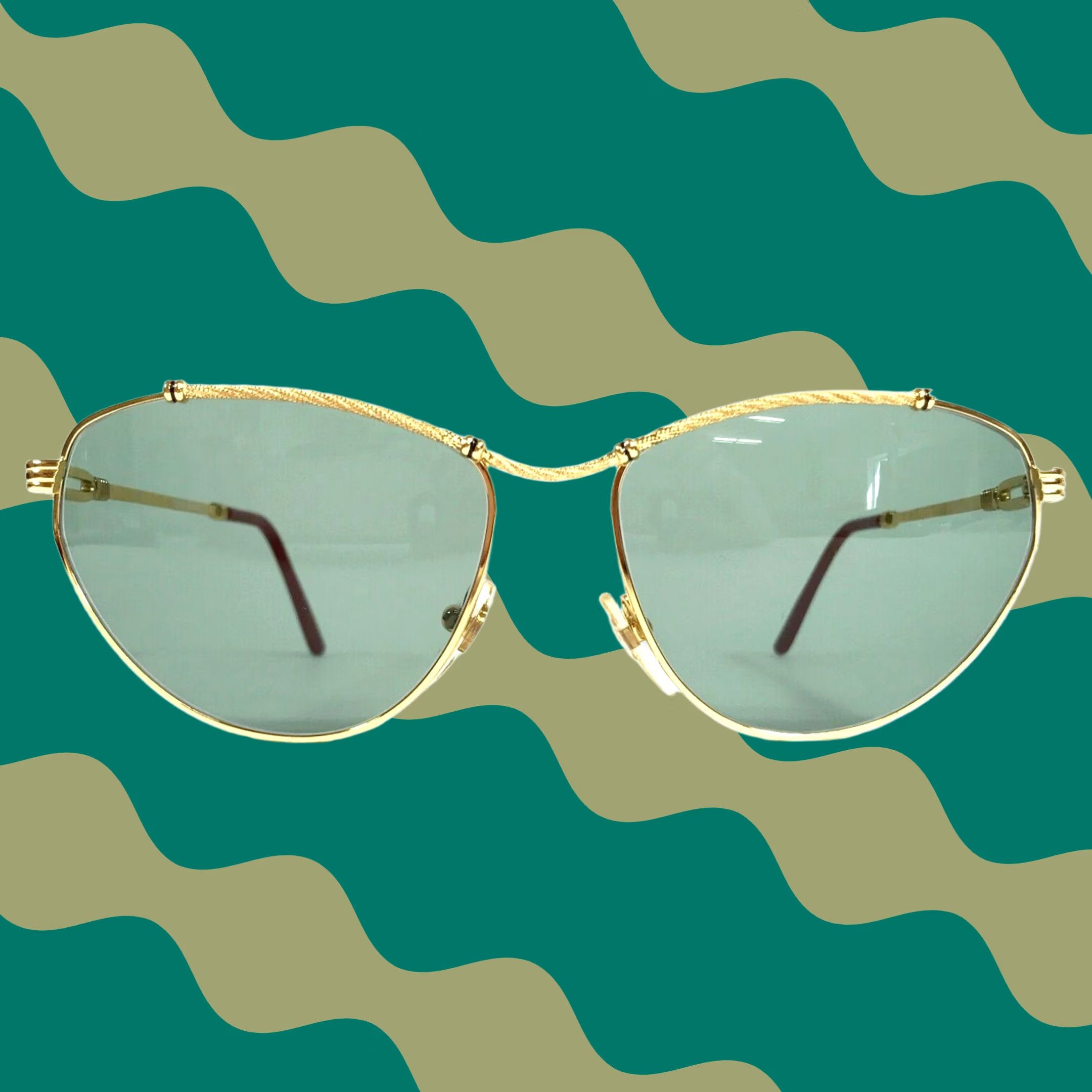Morgenthal Frederics Sunglasses BROOKE Col 202 Tortoise Thick Rim w Green Lenses Morgenthal Frederics Sunglasses BROOKE Col 202 Tortoise  main image 2
