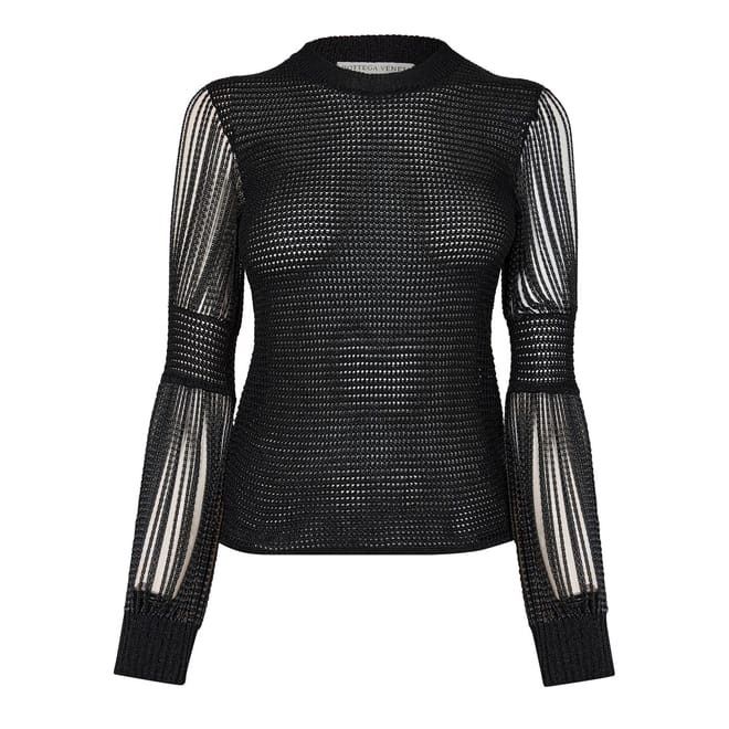 Bottega Veneta Bottega Veneta Crew Neck Long Sleeve Sweater in Black Size S / US 4 / IT 40 - 1 Thumbnail