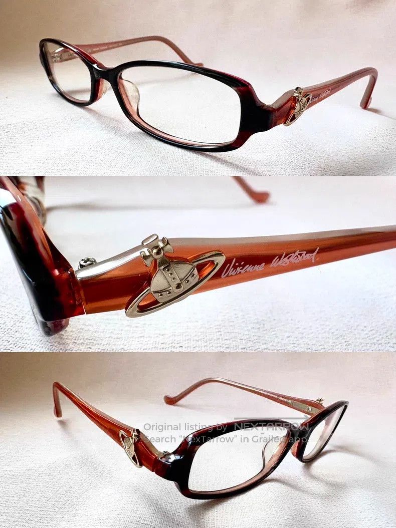Vivienne Westwood Vivienne Westwood Reddish-brown frame large Saturn nerdy g Size ONE SIZE - 1 Thumbnail