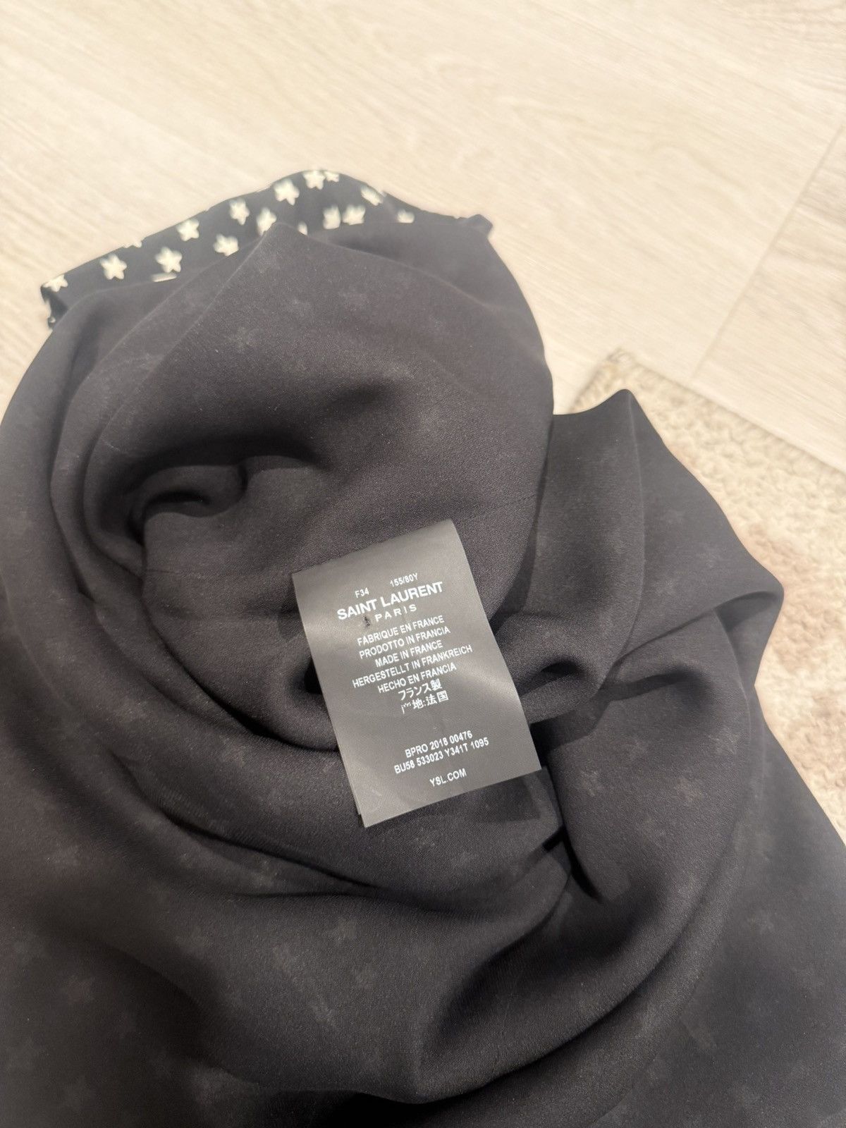 Saint Laurent Paris s/s 2018 silk star tee!! Size US S / EU 44-46 / 1 - 7 Thumbnail