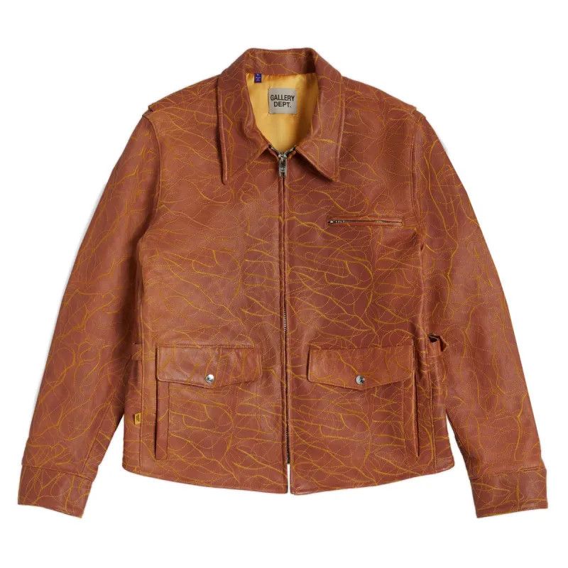 Gallery Dept. o1gr1nt0526 Broadway Billy Leather Jacket in Tan Size US S / EU 44-46 / 1 - 1 Thumbnail