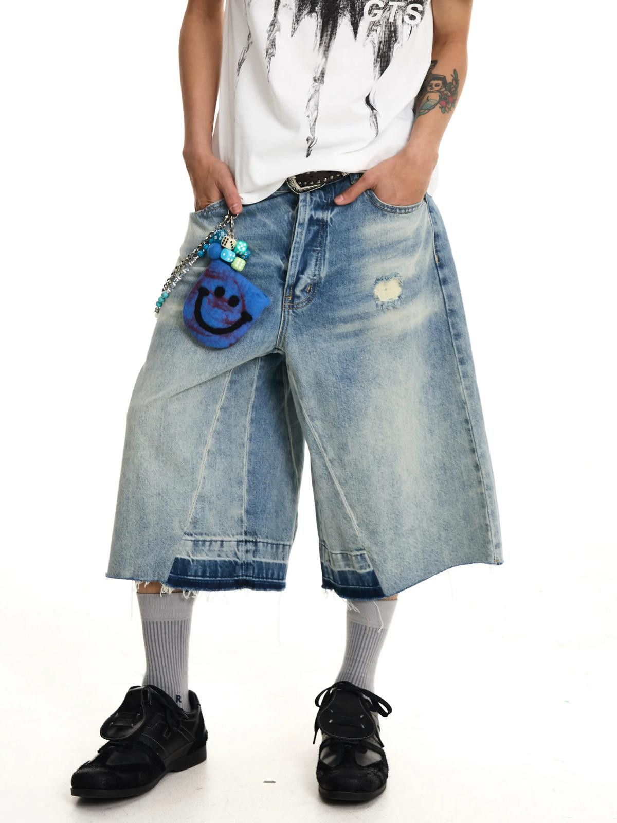 Other Det Blev Sent Waxed Denim Shorts | Grailed